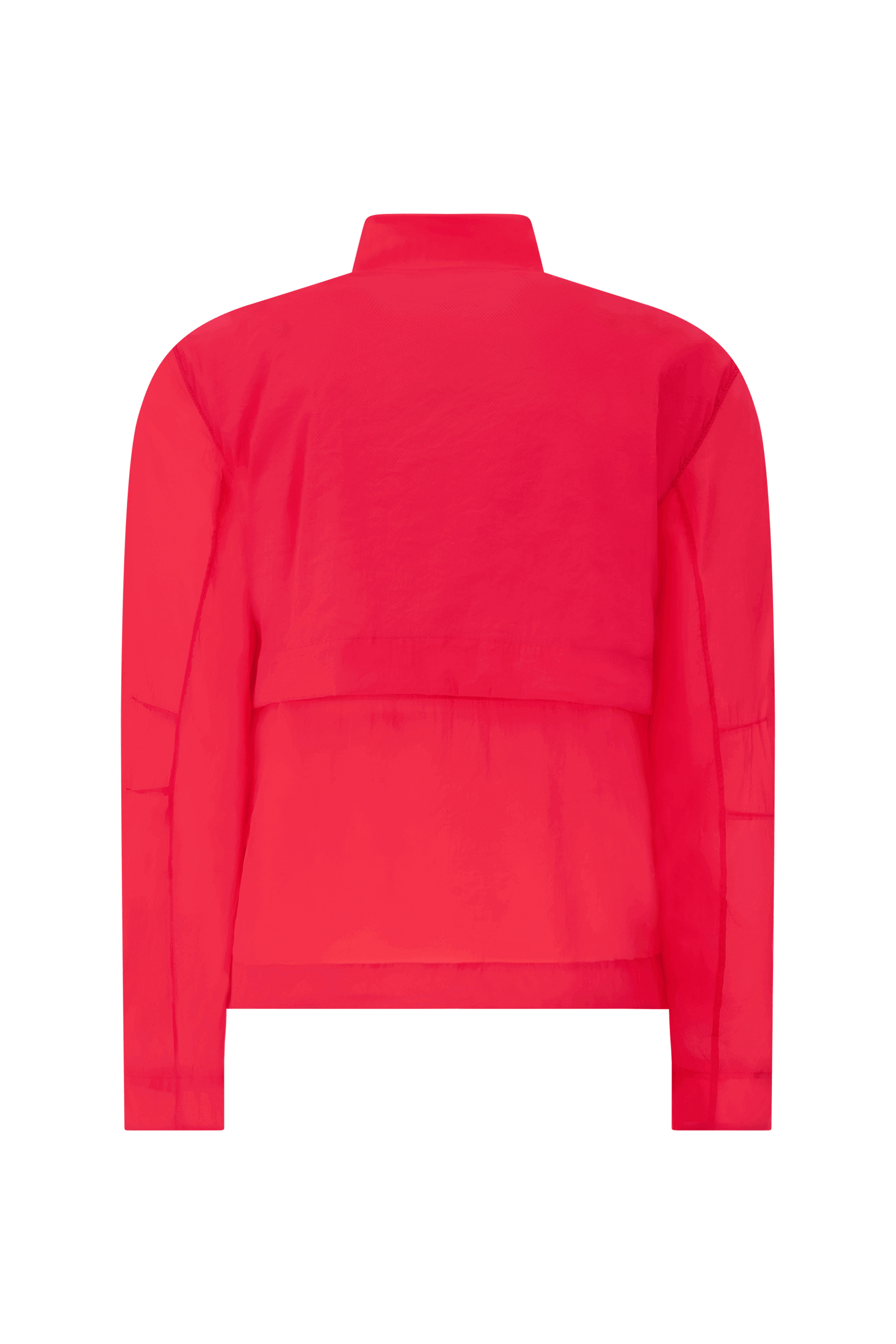 Literary Sport - Mens Henry Packable Running Jacket with Stand Collar - Scarlet Red
