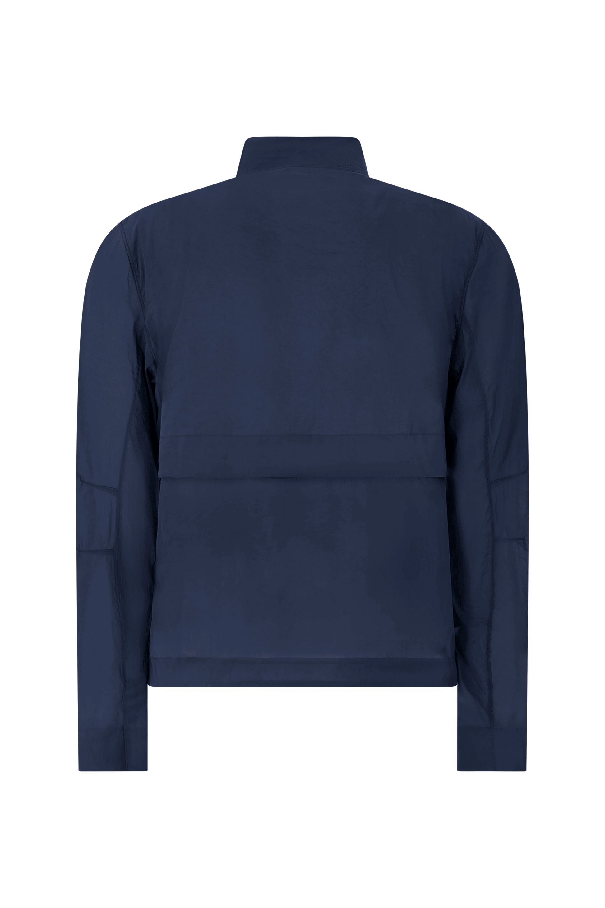 Literary Sport - Mens Henry Packable Running Jacket with Stand Collar - Navy Dark Blue