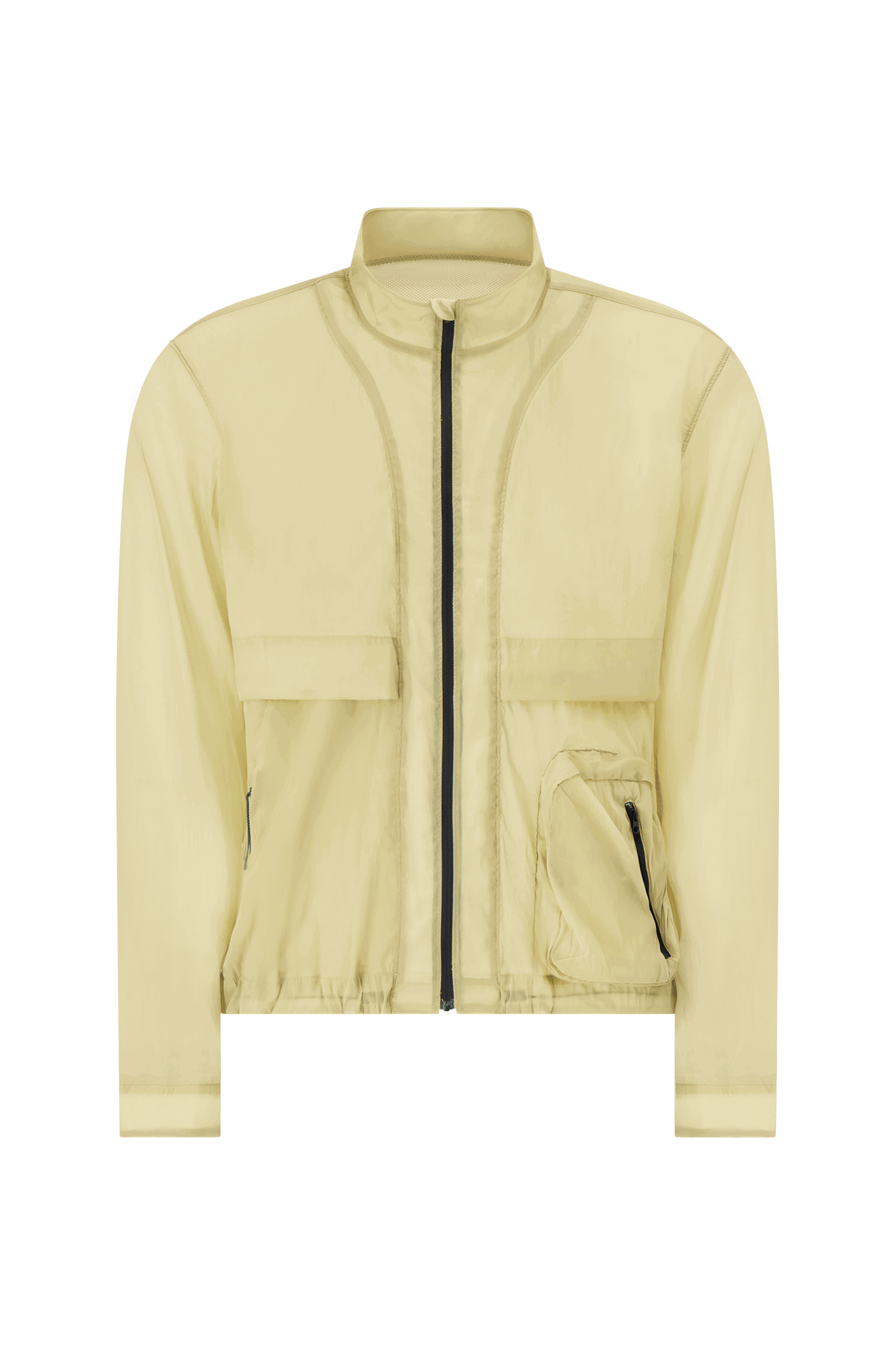 Literary Sport - Mens Henry Packable Running Jacket with Stand Collar - Tan