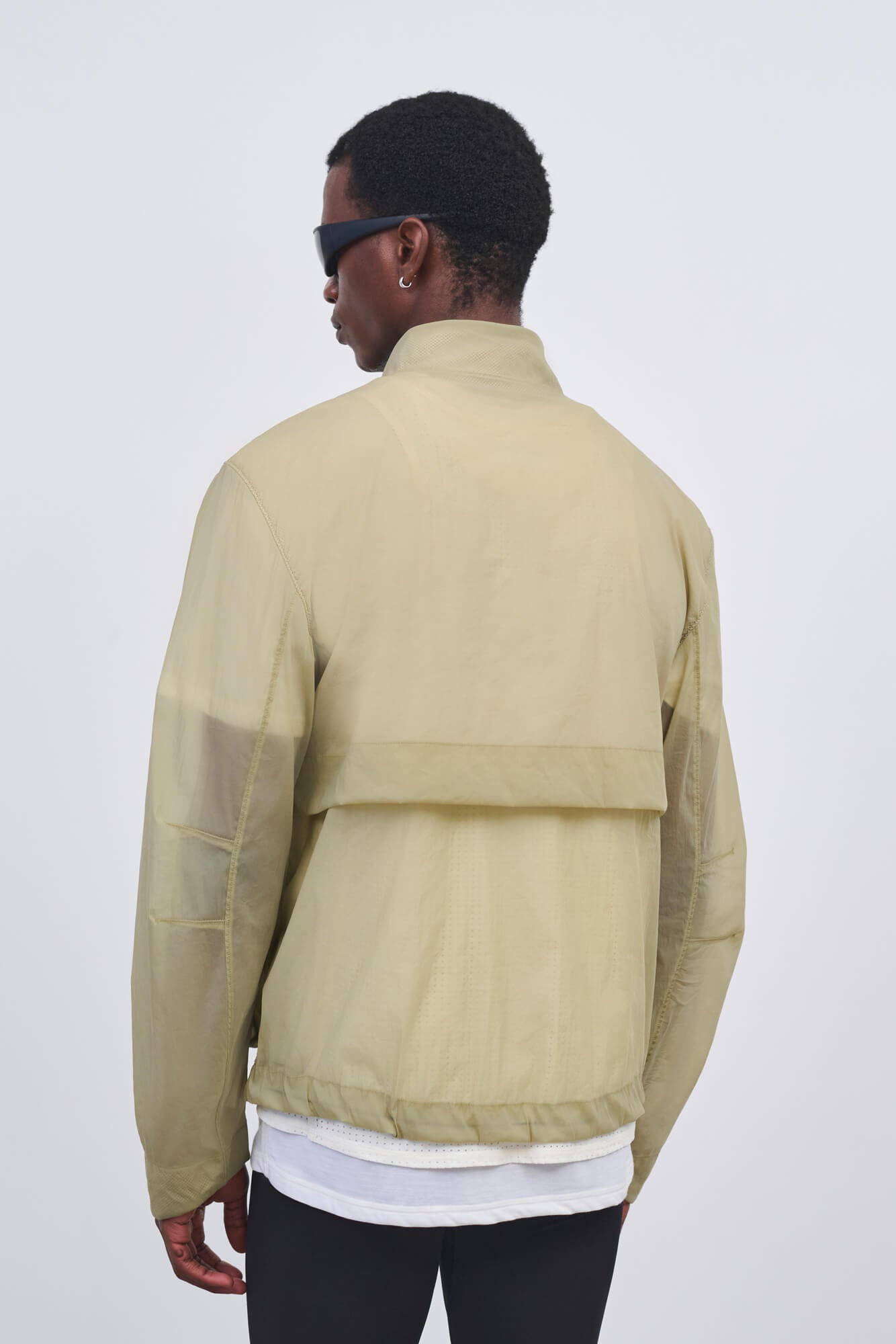 Literary Sport - Mens Henry Packable Running Jacket with Stand Collar - Tan