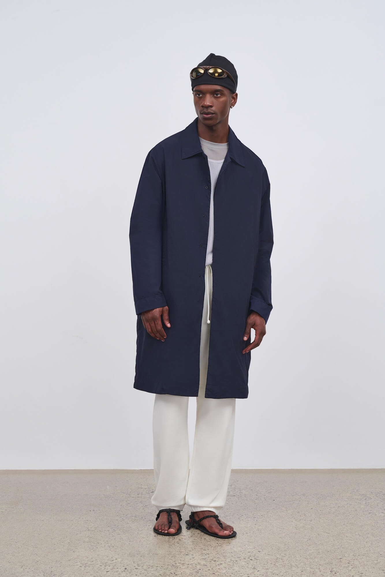 Literary Sport - Mens Hughes Car Coat in Navy