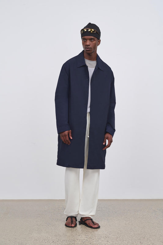 Literary Sport - Mens Hughes Car Coat in Navy