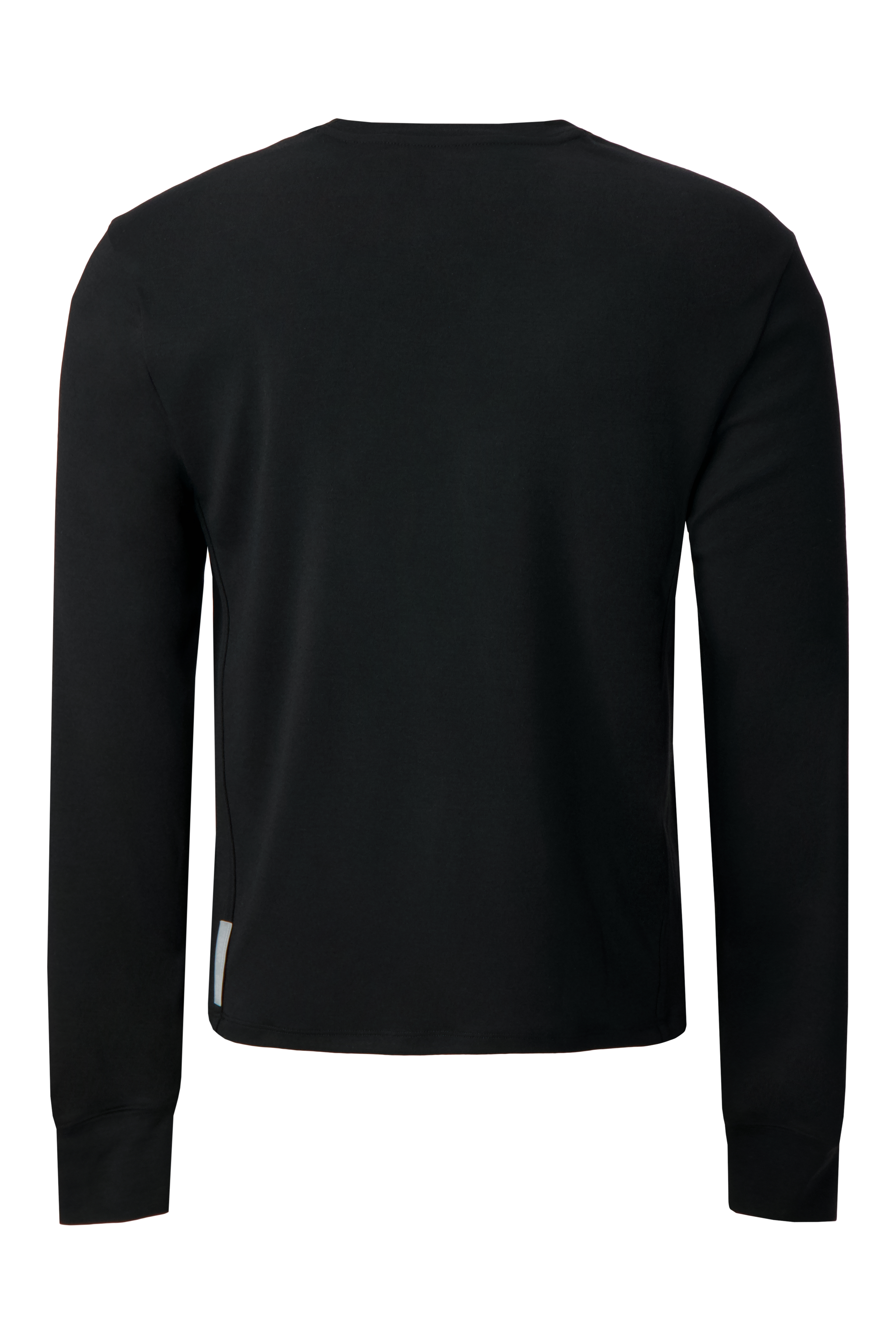 Literary Sport - Whit Mens Long Sleeve COOLMAX® Running T-Shirt - Black - Back