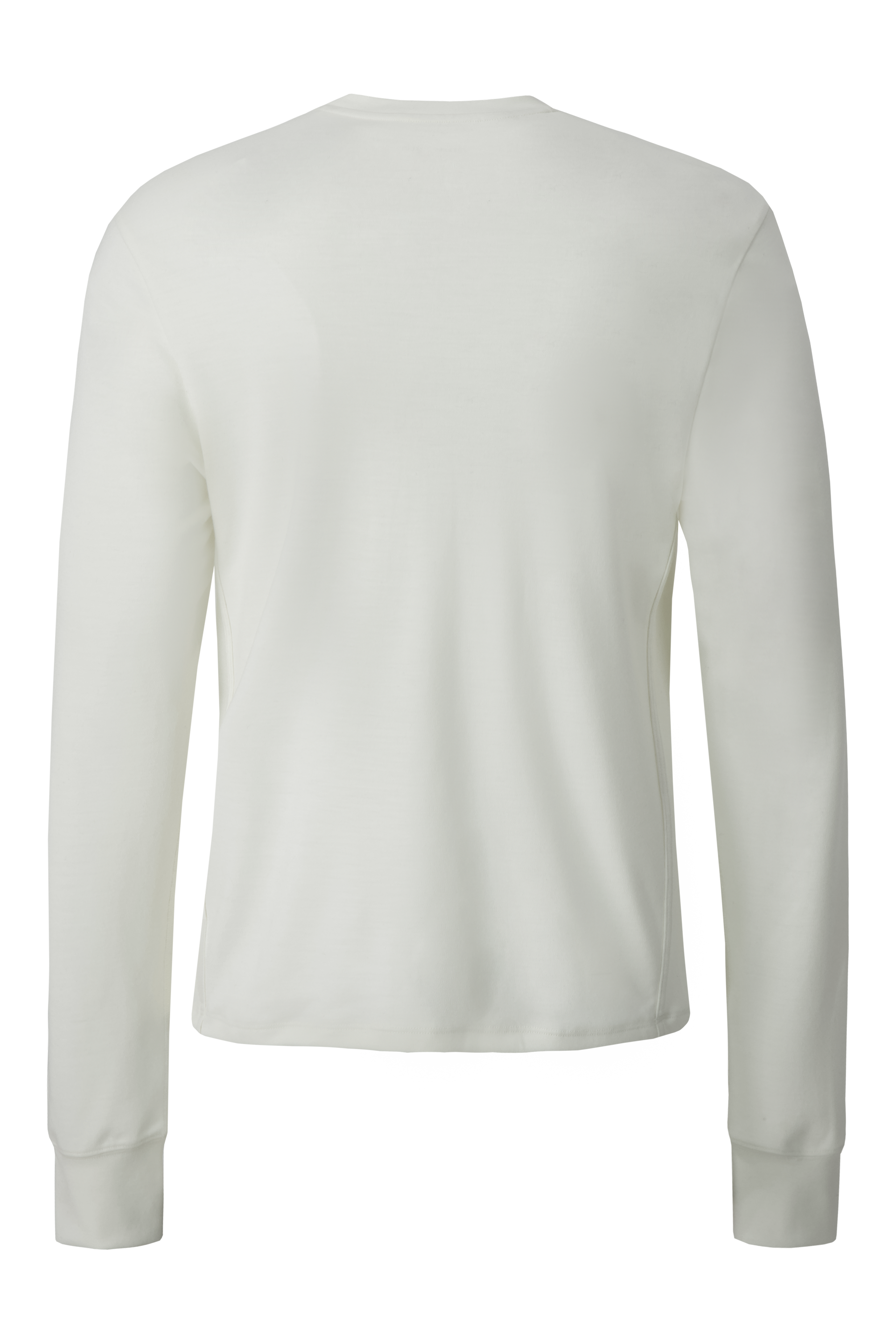 Literary Sport - Whit Mens Long Sleeve COOLMAX® Running T-Shirt - Bone Off-White - Back