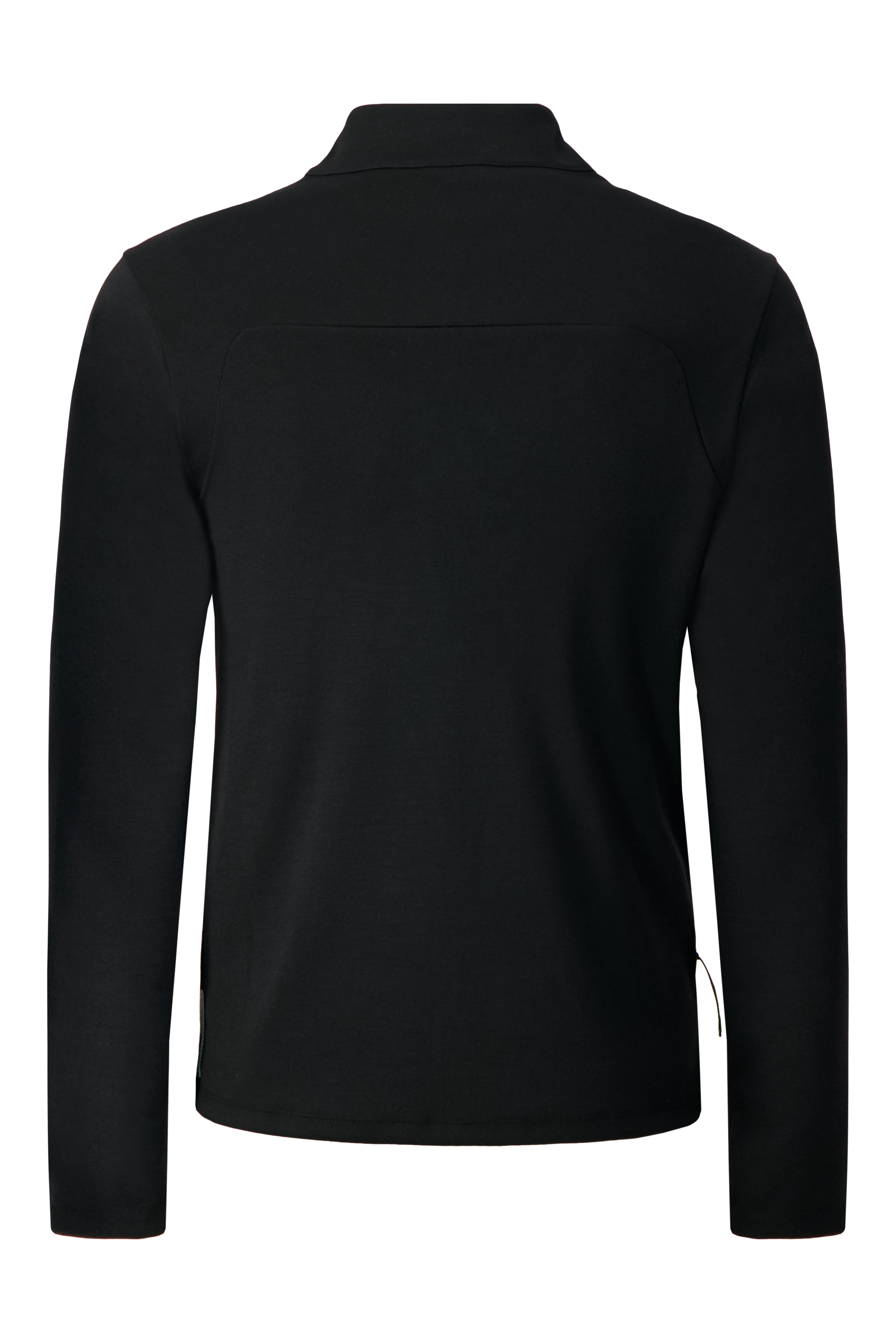 Literary Sport - Claude Mens Quarter Zip Running Long Sleeve T-Shirt - Black - Back