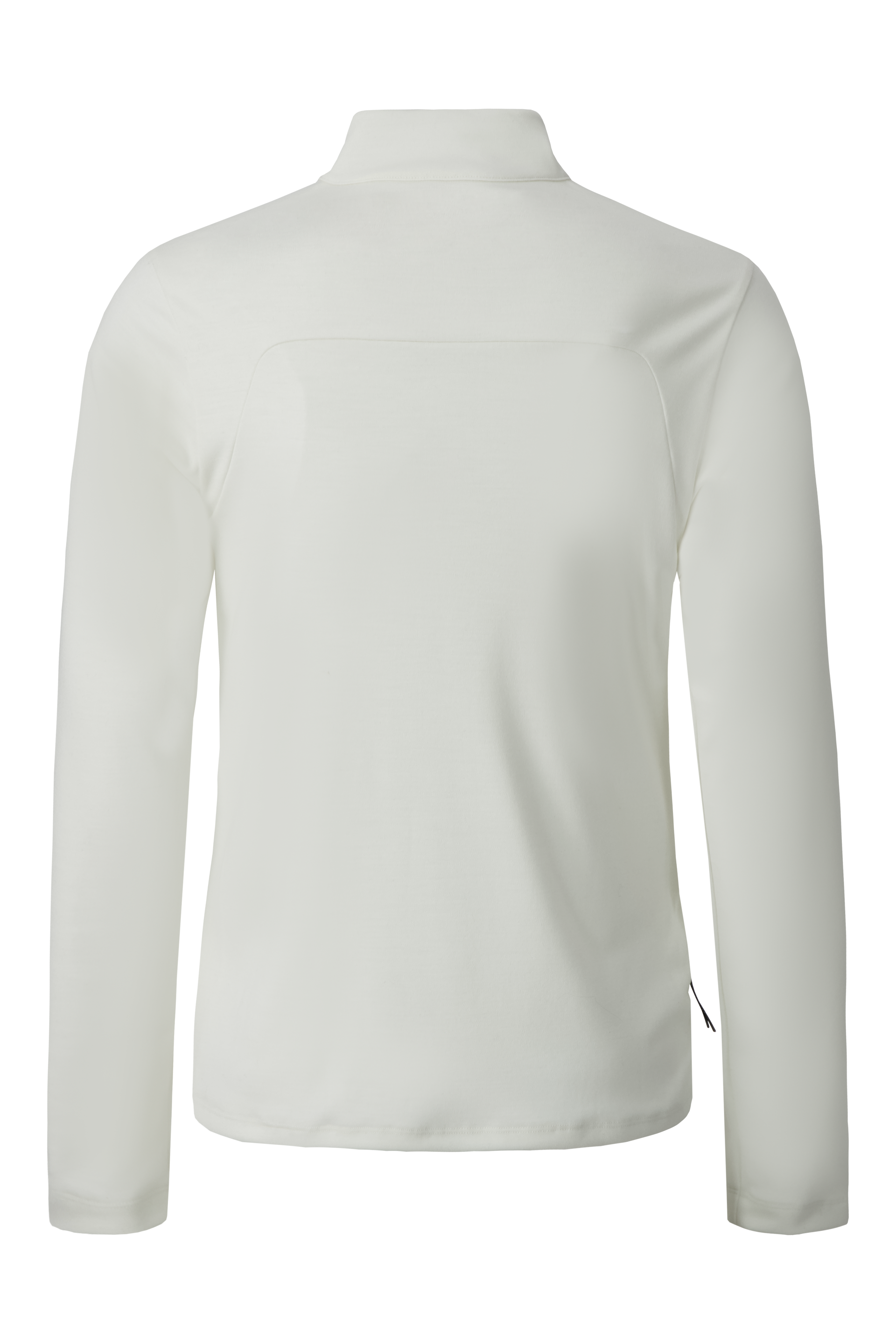 Literary Sport - Jorie Womens Long Sleeve Quarter Zip Running T-Shirt - Bone Off-White