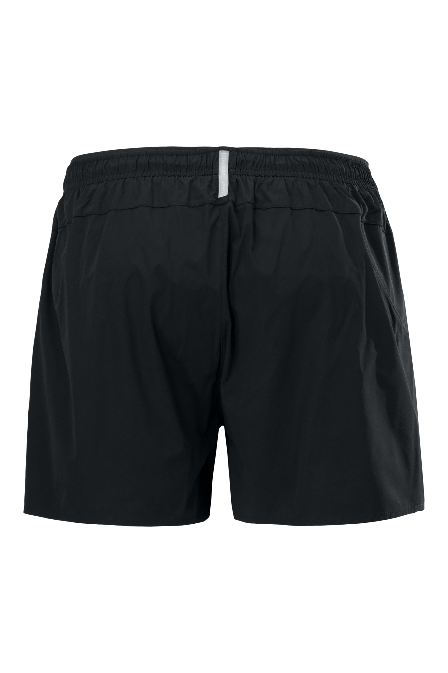 Literary Sport - Marcus Mens Running Short with Brief - Black - Back