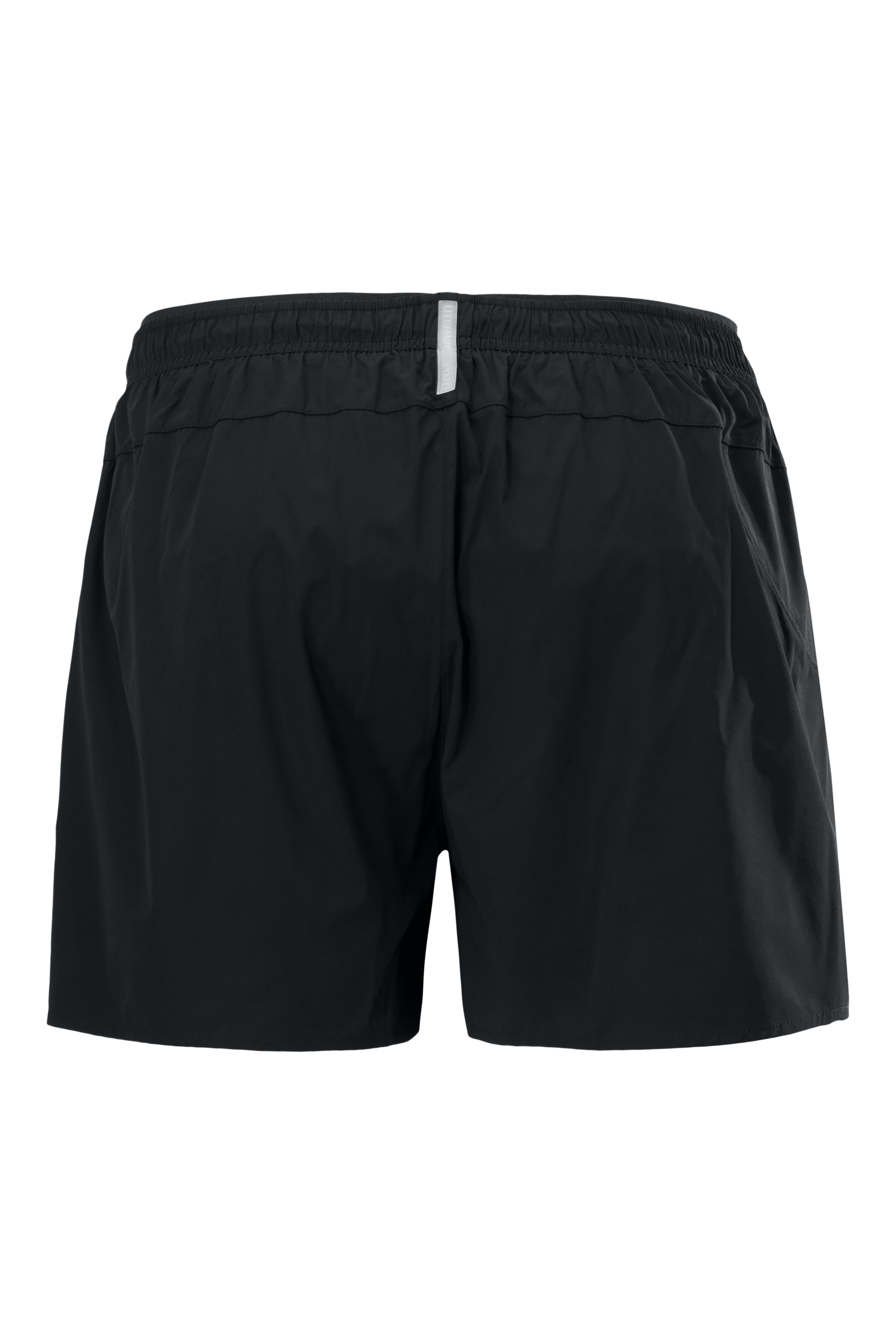 Literary Sport - Marcus Mens Running Short with Brief - Black - Back