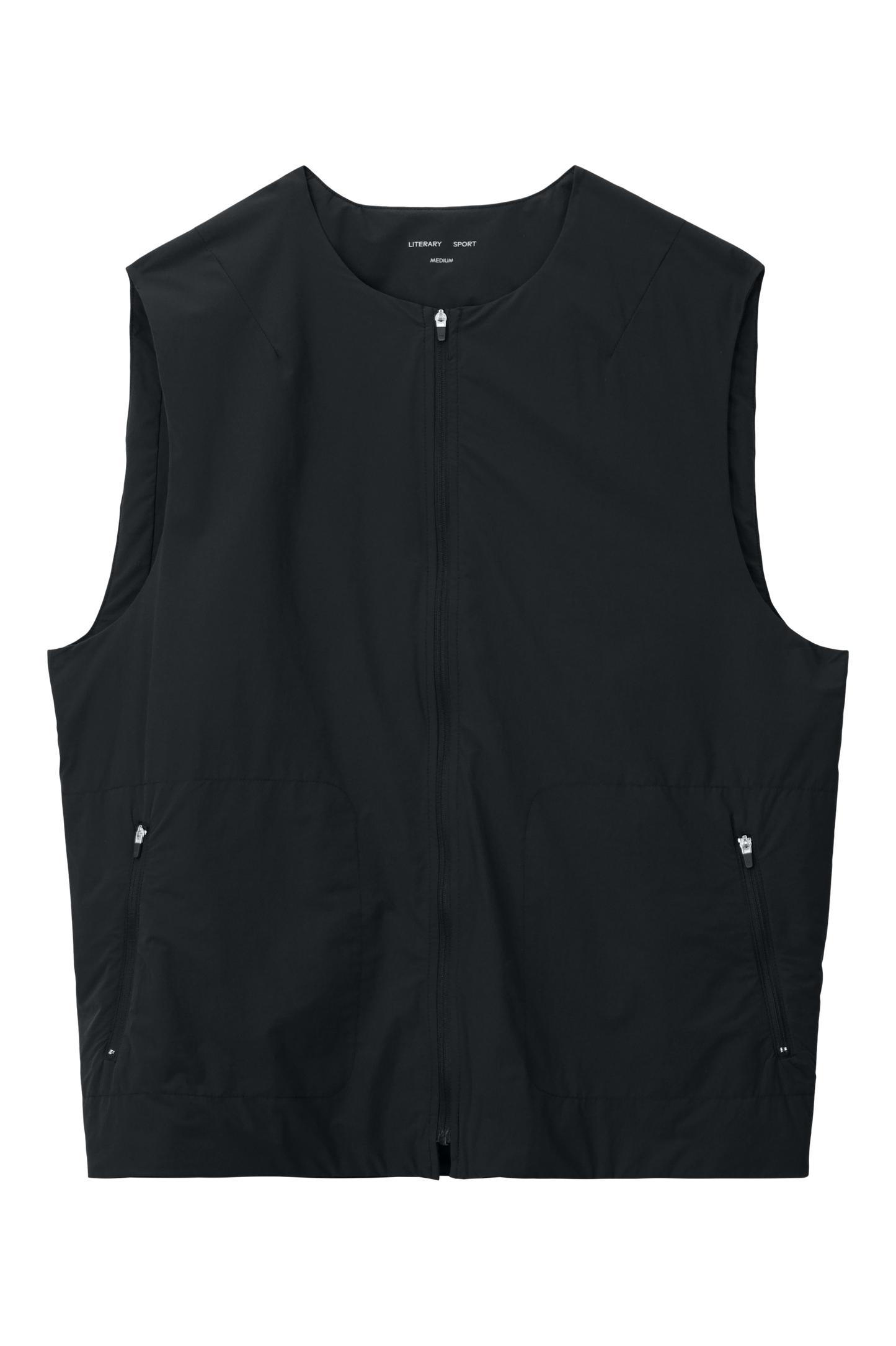 Literary Sport | Ada Womens Lightweight Packable Running Vest - Black - Front