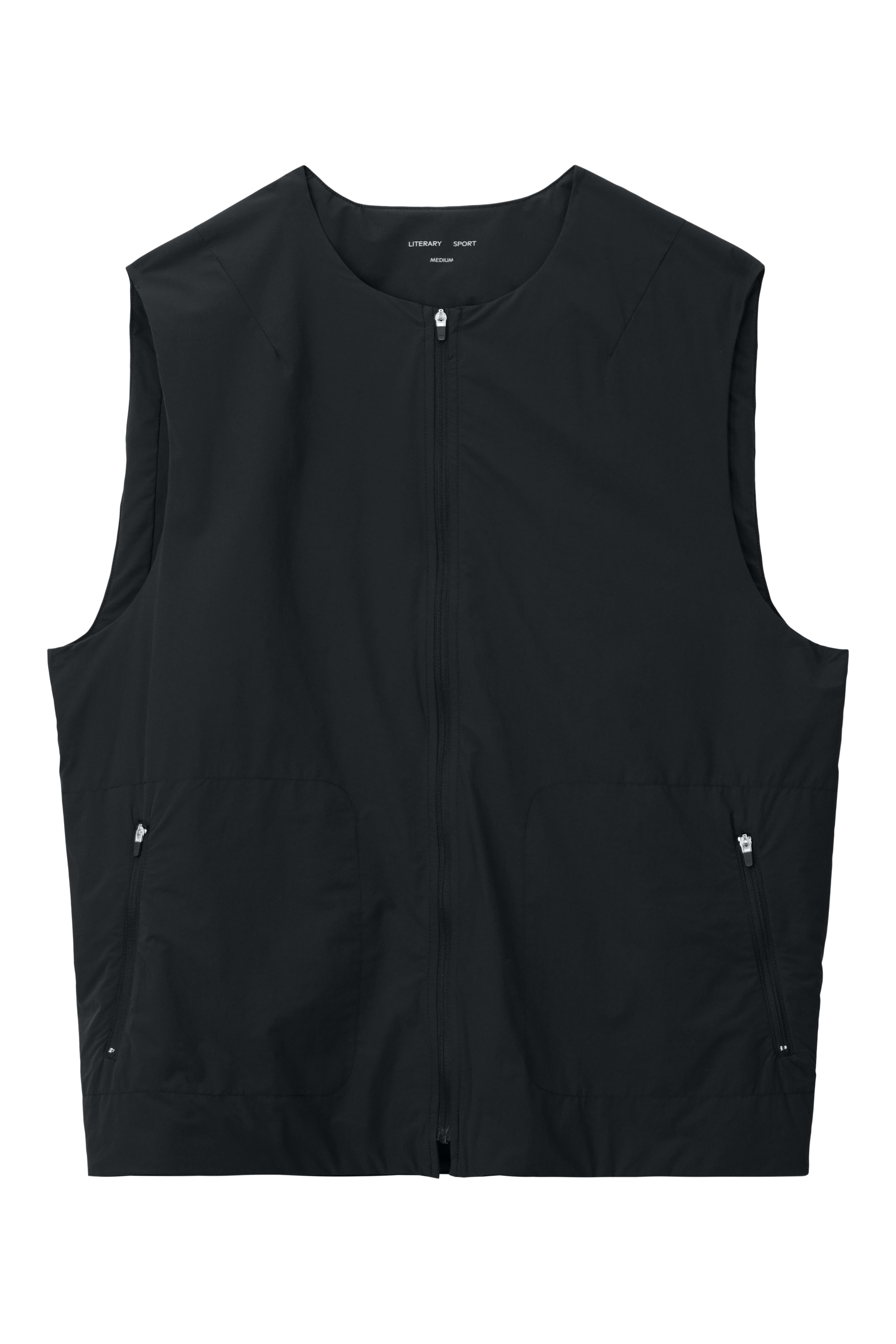 Literary Sport | Ada Womens Lightweight Packable Running Vest - Black - Front