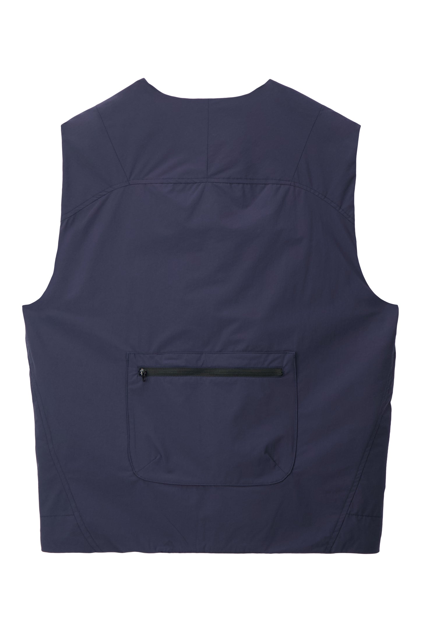 Literary Sport | Cesaire Mens Lightweight Insulated Running Vest - Washed Navy - Back