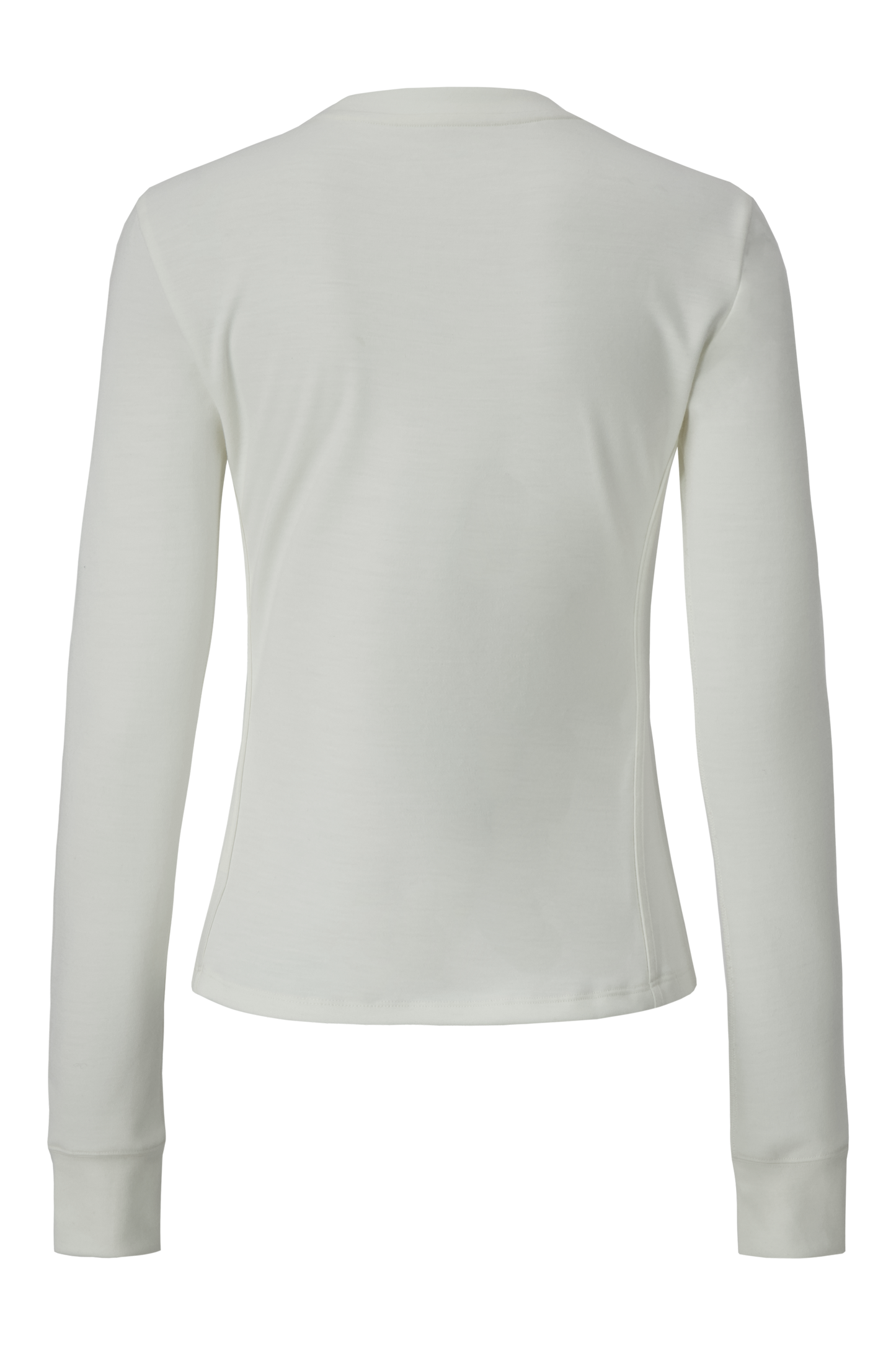 Literary Sport - Anne Womens Long Sleeve Crewneck Running T-Shirt - Bone Off-White - Back