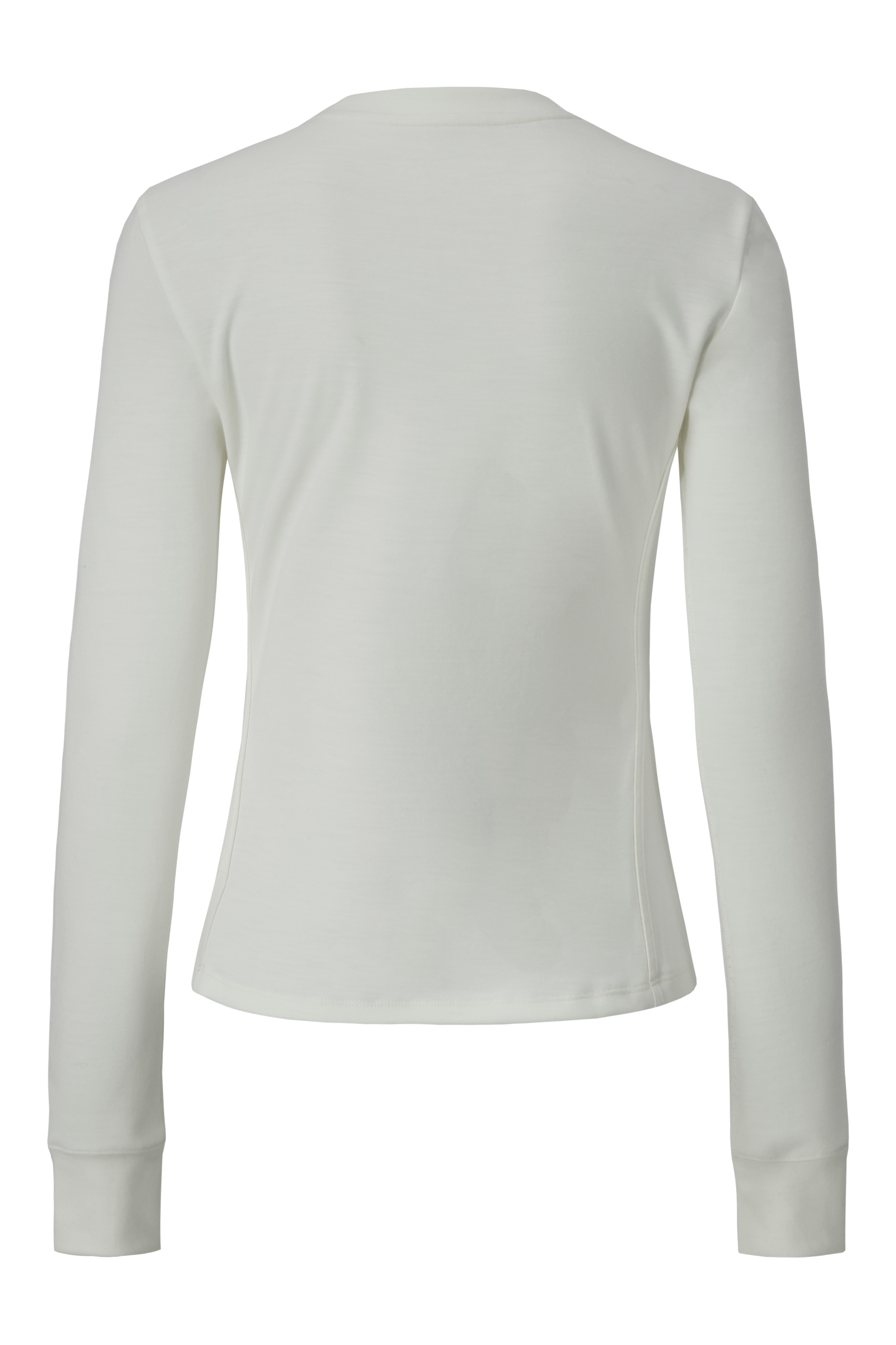 Literary Sport - Anne Womens Long Sleeve Crewneck Running T-Shirt - Bone Off-White - Back