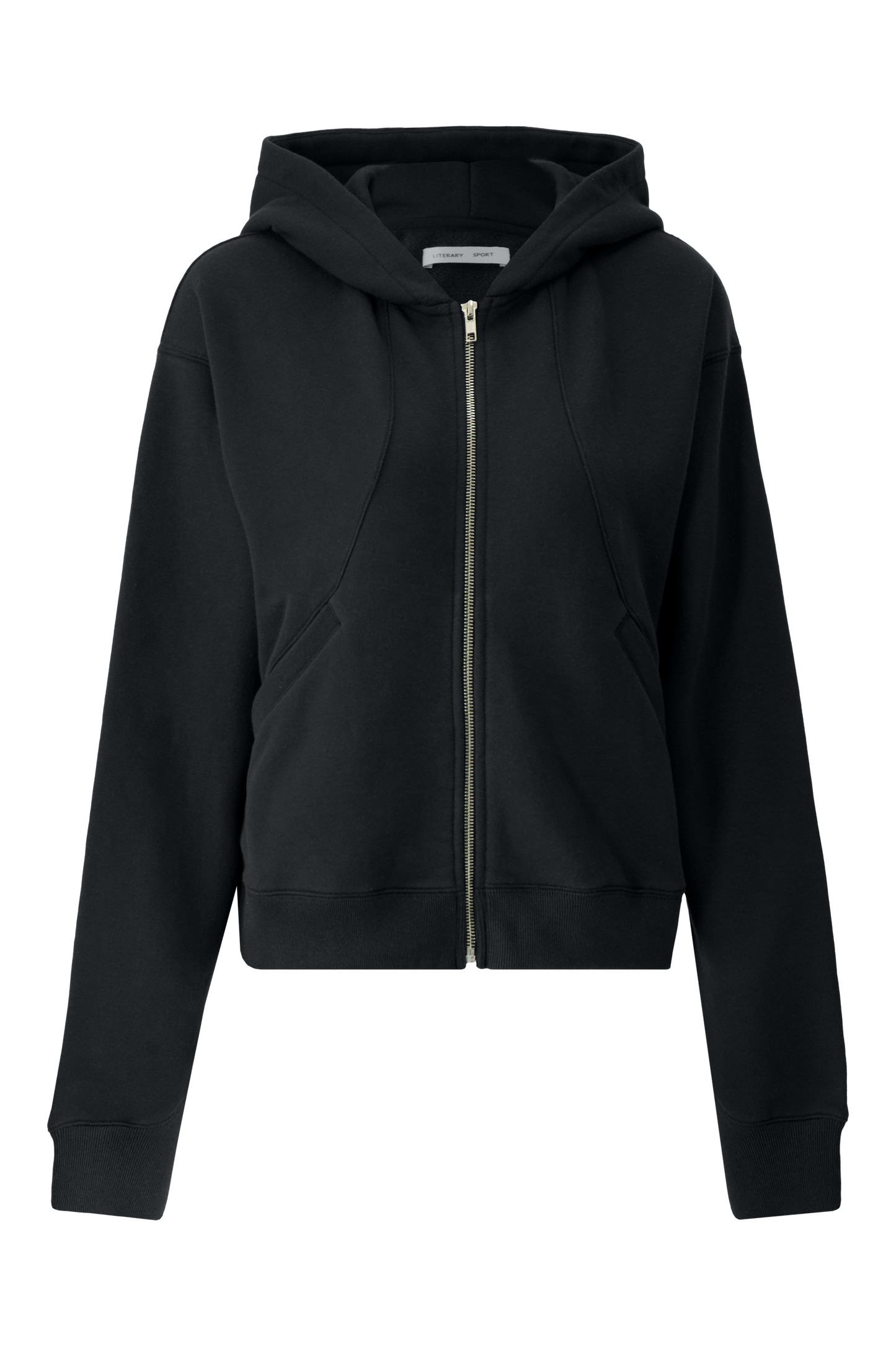 Literary Sport | Alice Womens Zip-Up Hoodie - Washed Black - Front