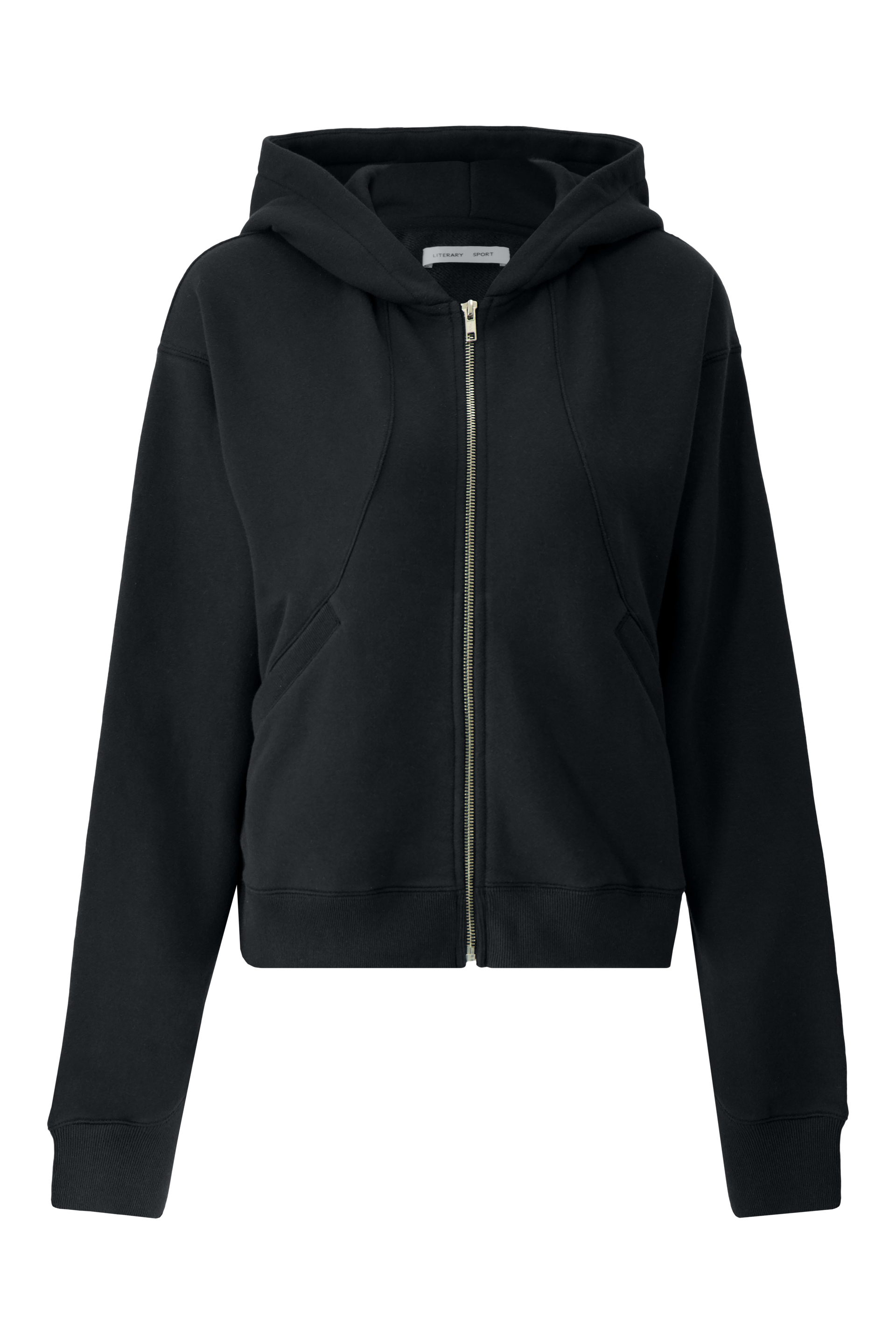 Literary Sport | Alice Womens Zip-Up Hoodie - Washed Black - Front
