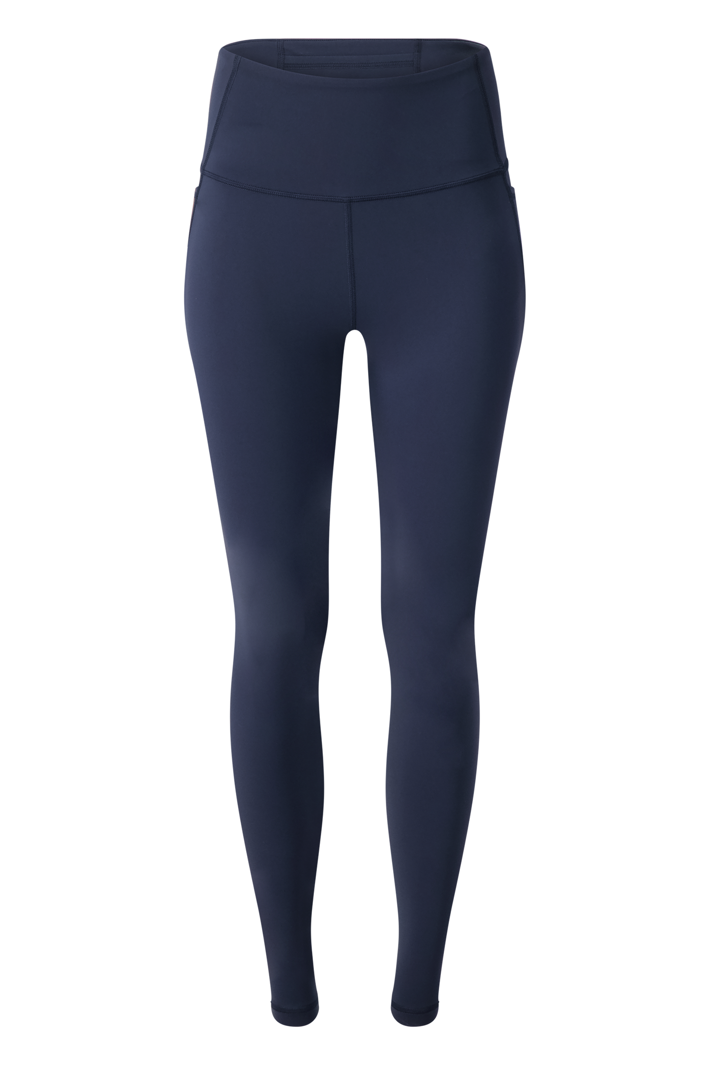 Literary Sport - Issa Womens Full Length Running Tight - Washed Navy - Front