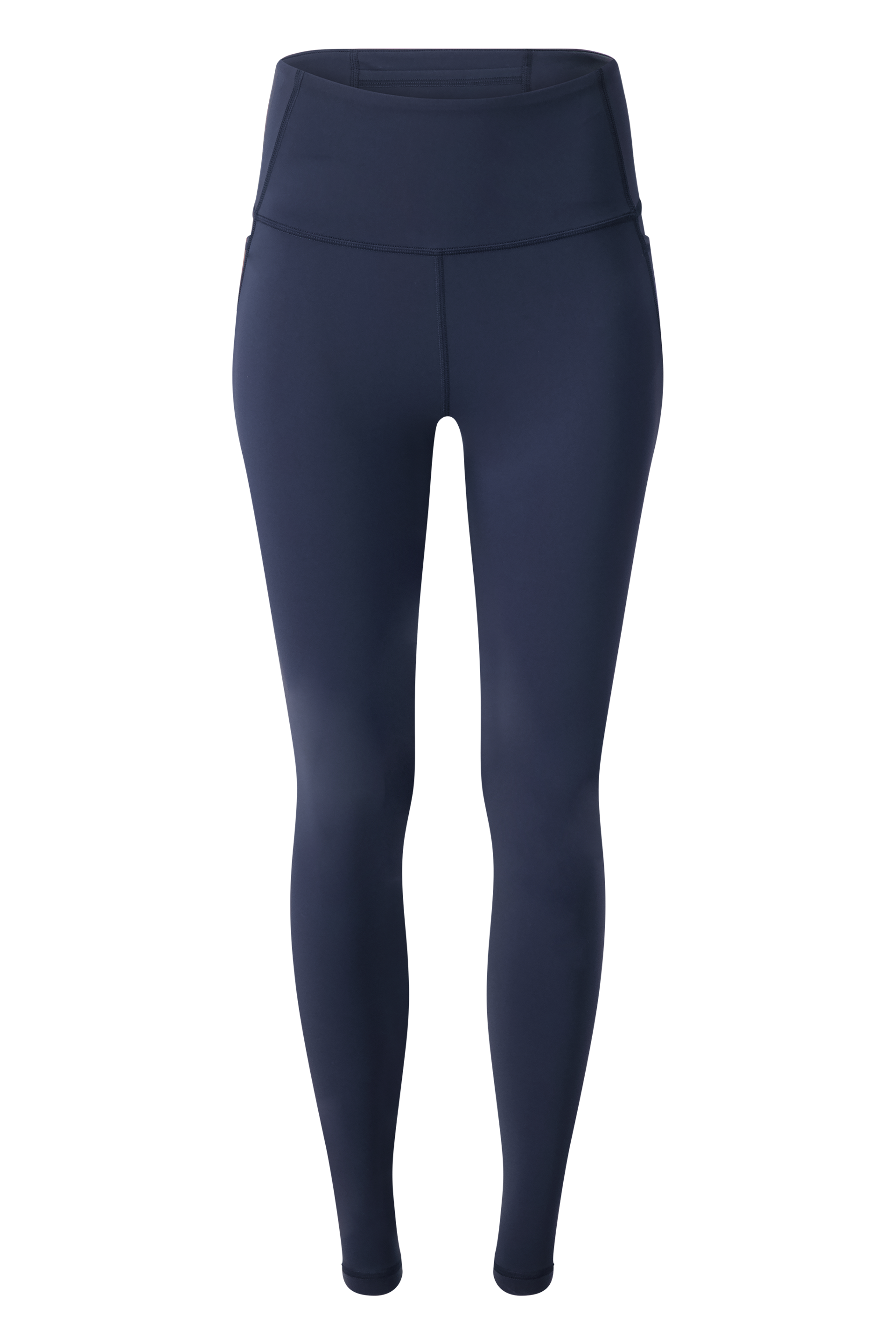 Literary Sport - Issa Womens Full Length Running Tight - Washed Navy - Front