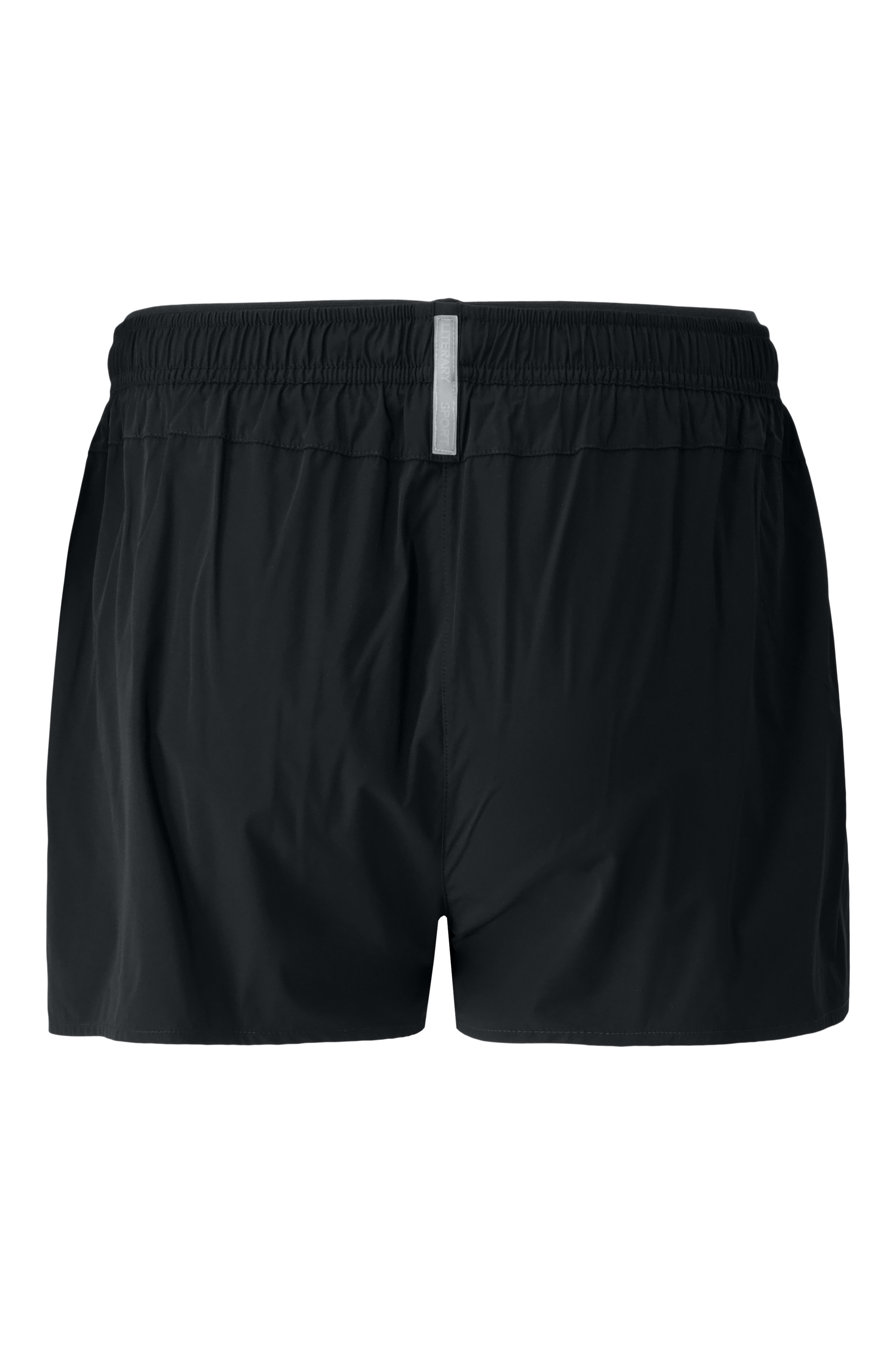 Literary Sport - Li Womens Running Short with Brief - Black - Back