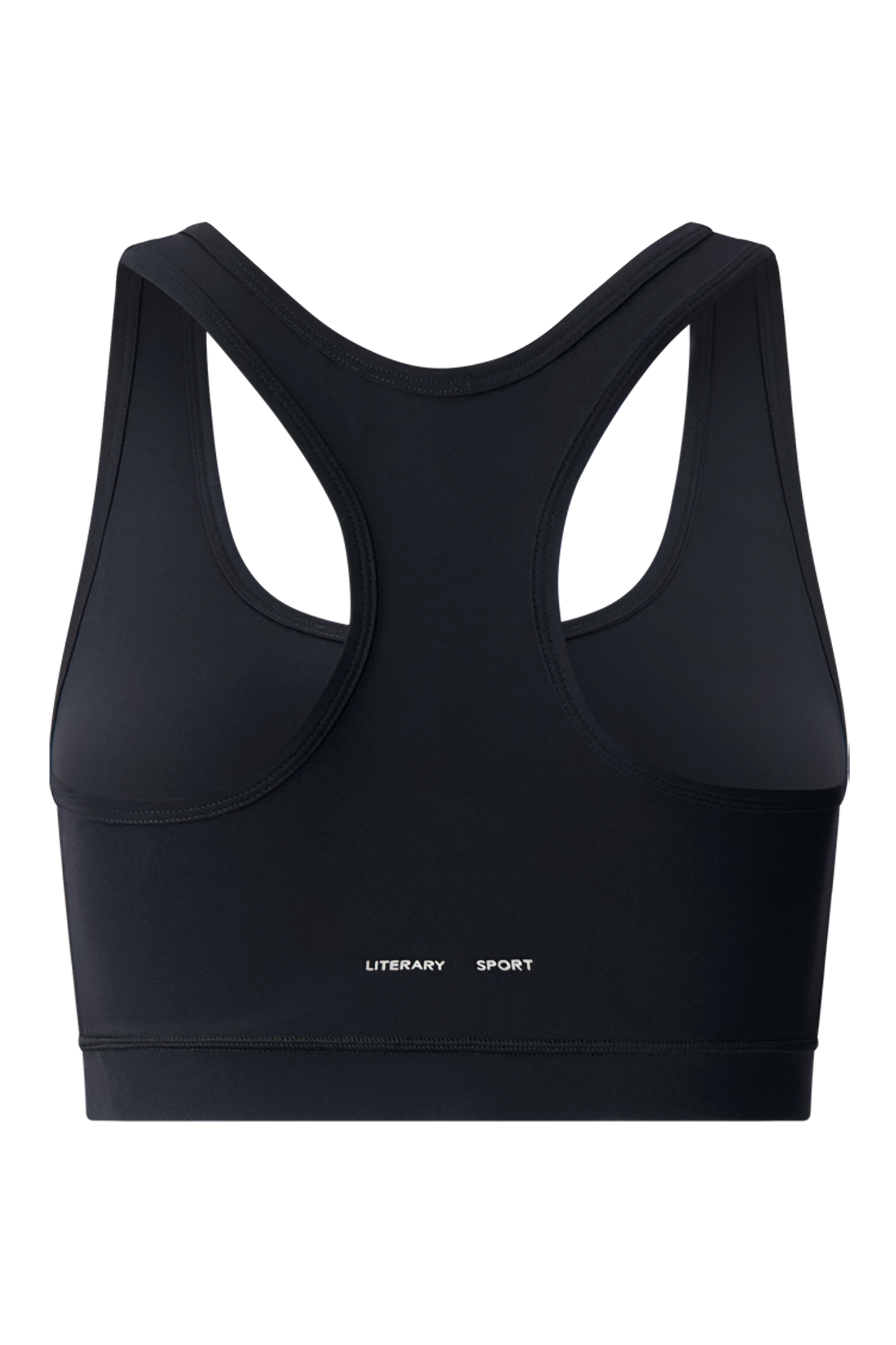 Literary Sport - O'Hara Womens Medium Impact Sports Bra - Black - Back