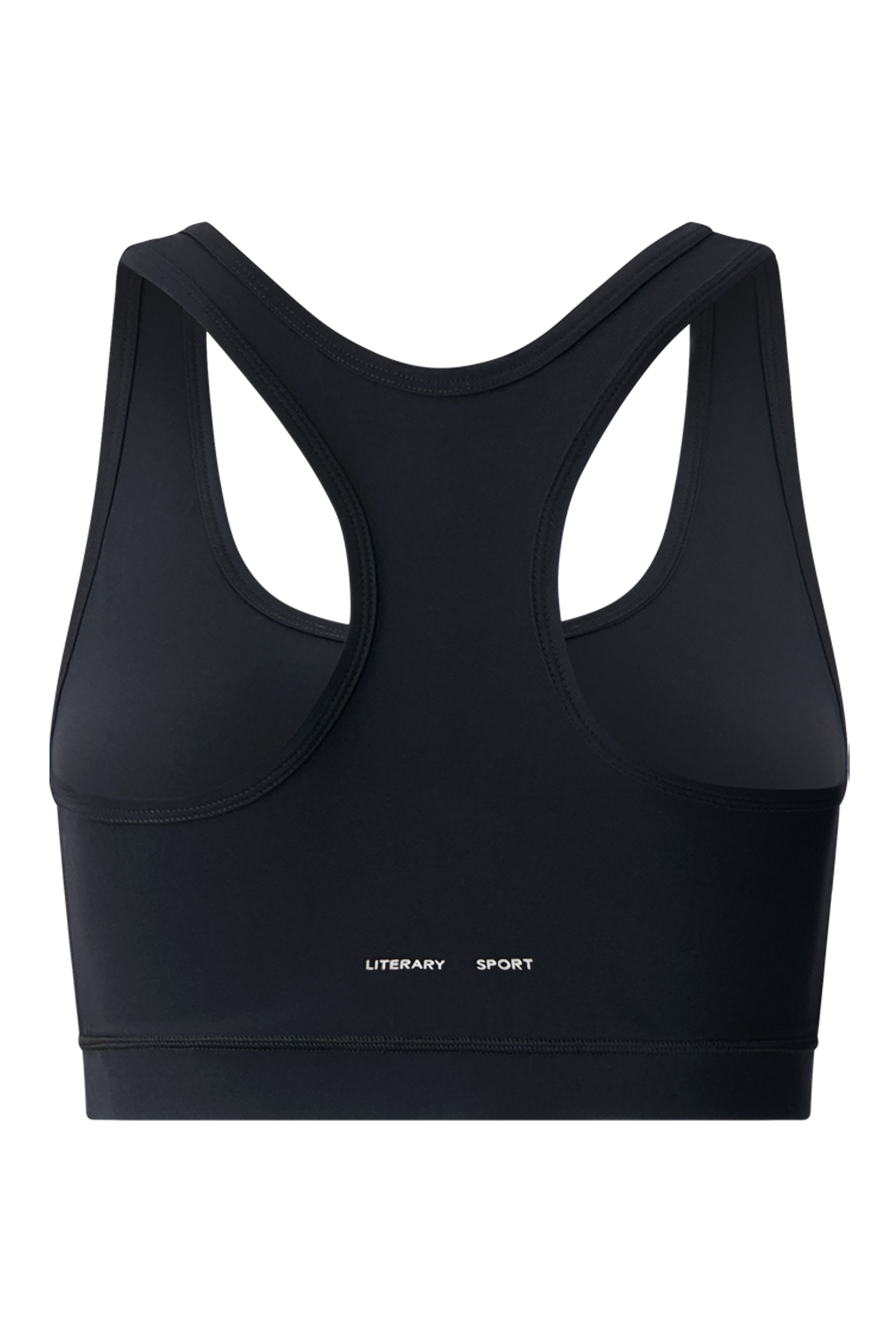 Literary Sport - O'Hara Womens Medium Impact Sports Bra - Black - Back
