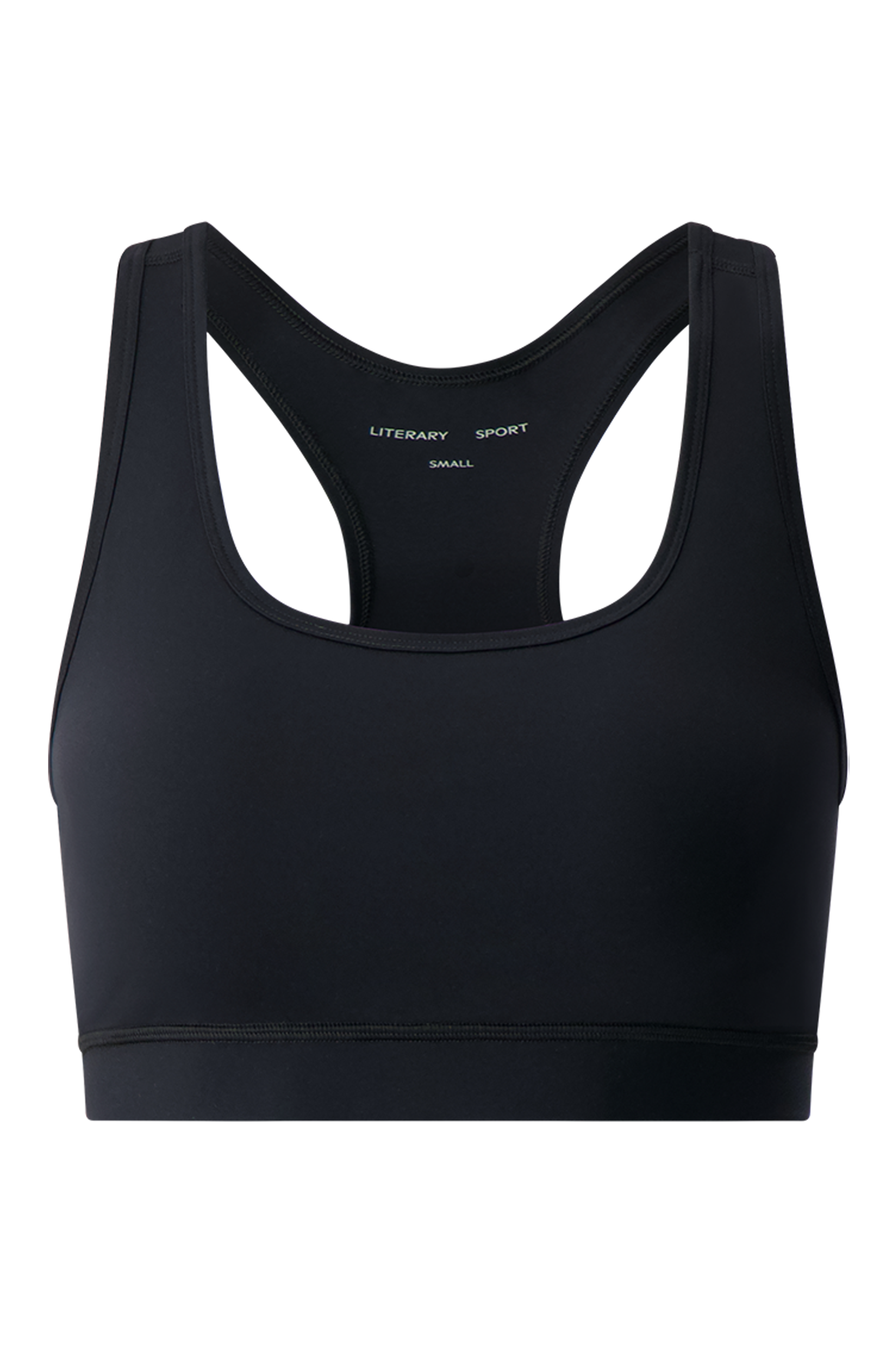 Literary Sport - O'Hara Womens Medium Impact Sports Bra - Black - Front