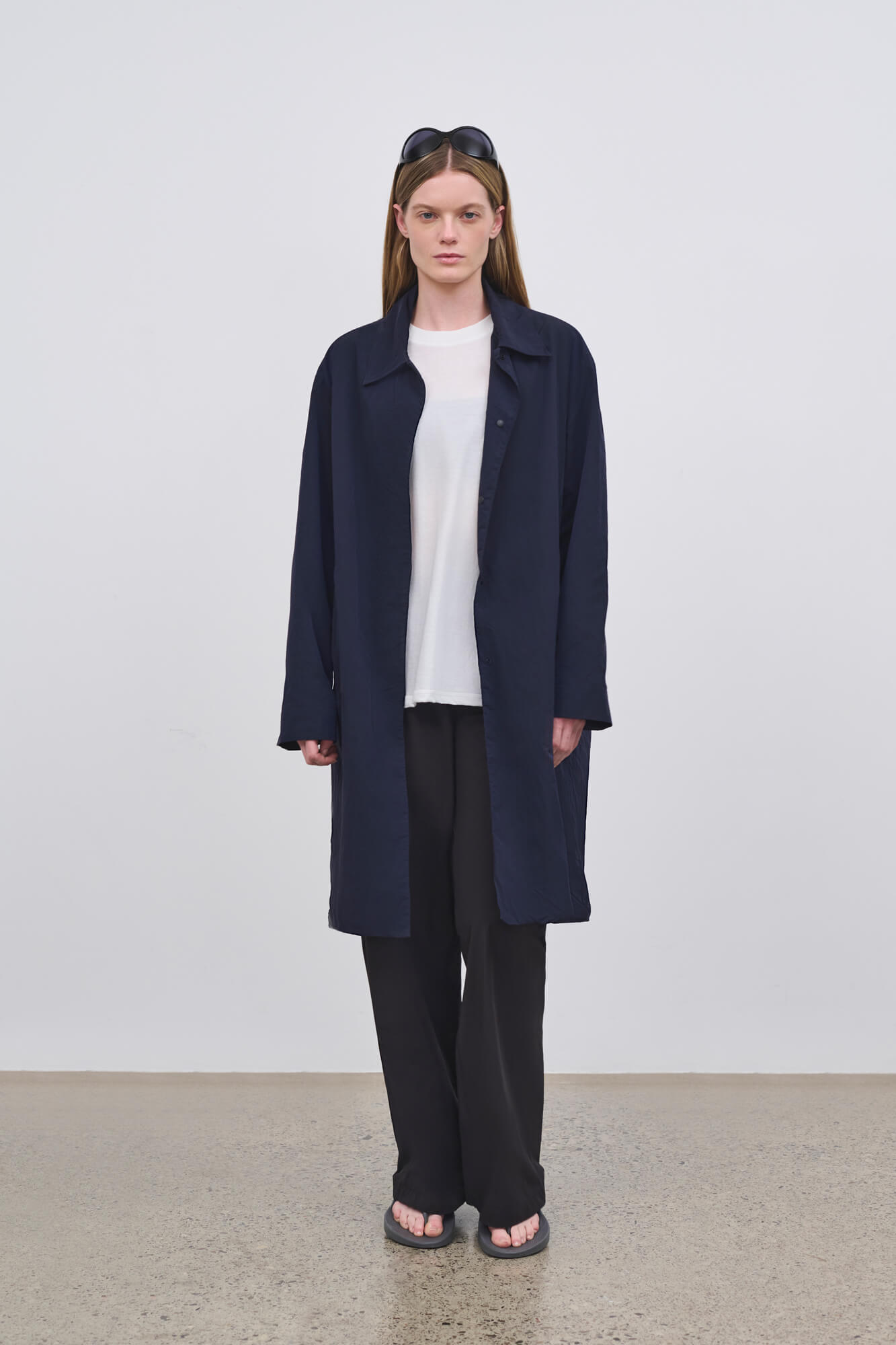 Literary Sport - Womens Iris Car Coat in Navy