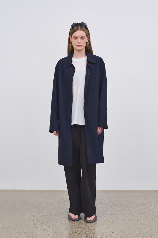 Literary Sport - Womens Iris Car Coat in Navy
