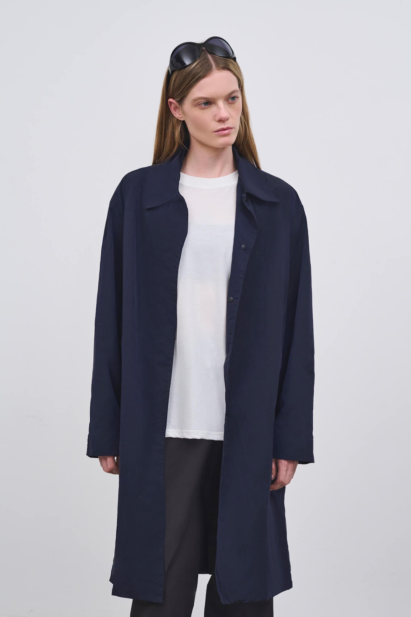 Literary Sport - Womens Iris Car Coat in Navy