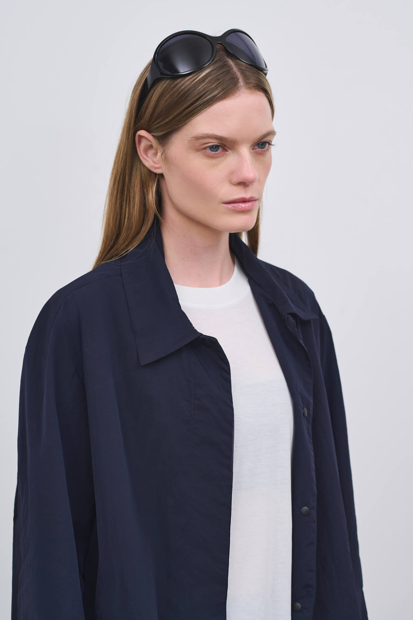 Literary Sport - Womens Iris Car Coat in Navy