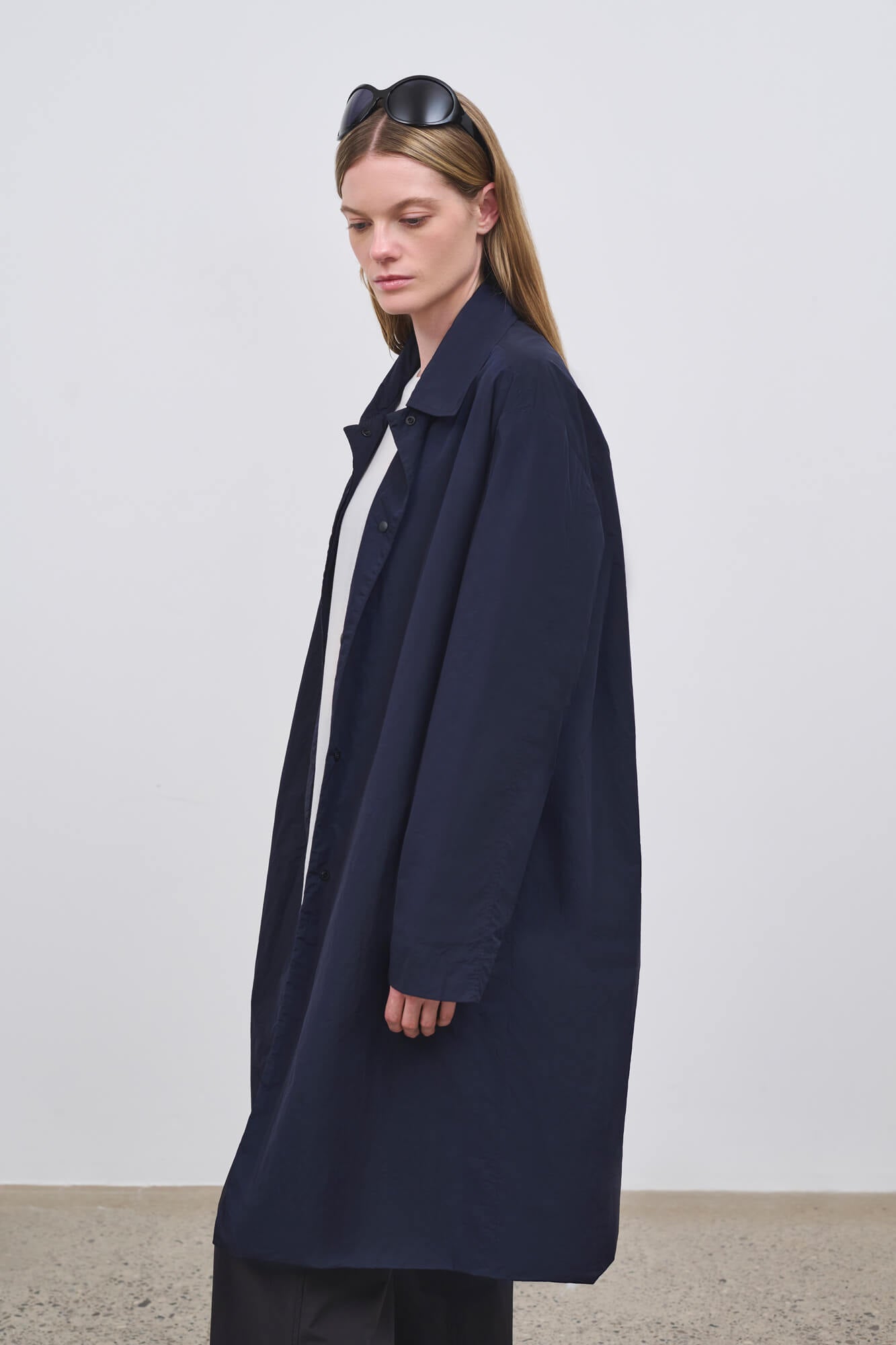 Literary Sport - Womens Iris Car Coat in Navy