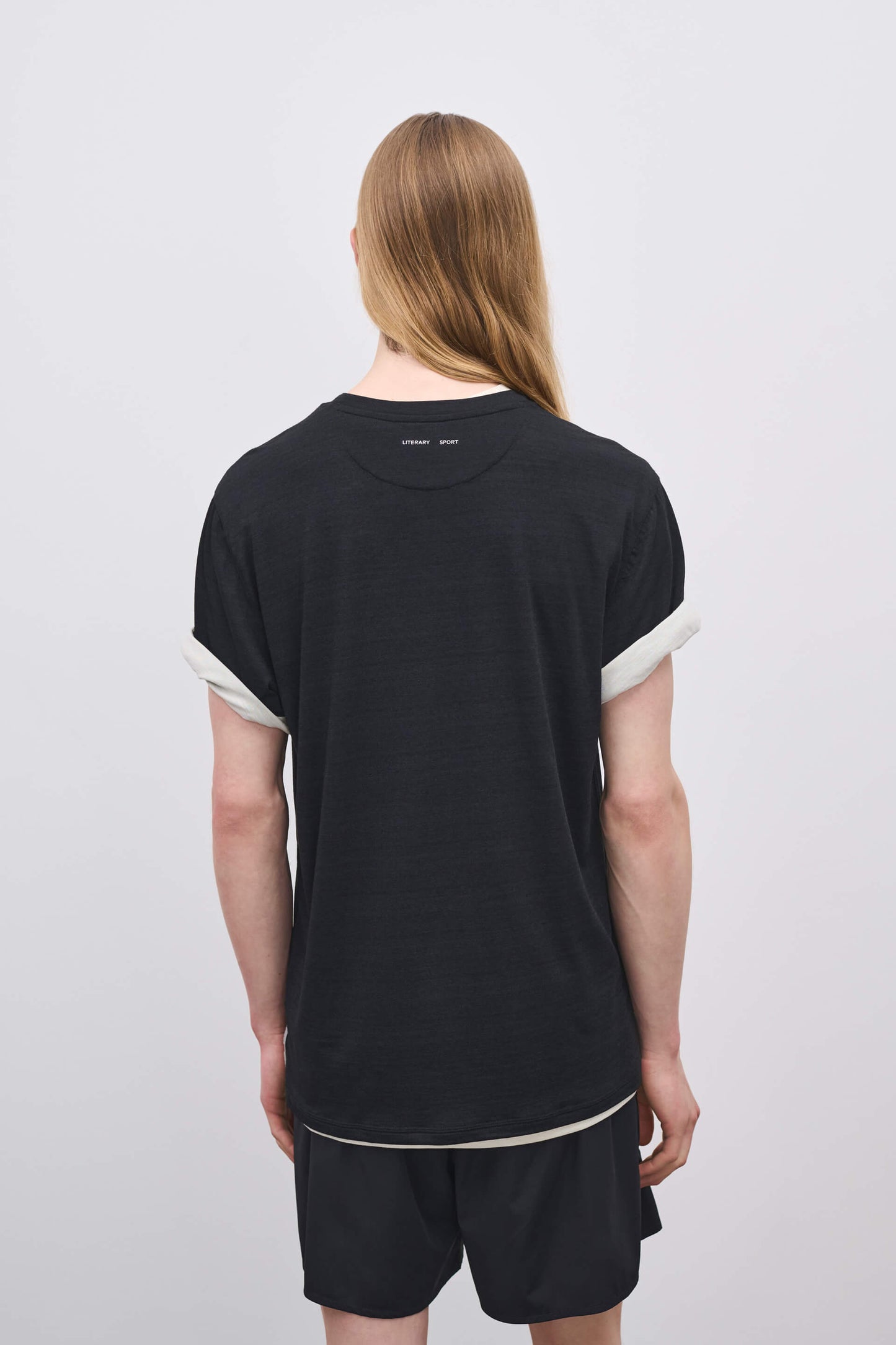 Literary Sport | James Mens Running T-Shirt - Washed Black
