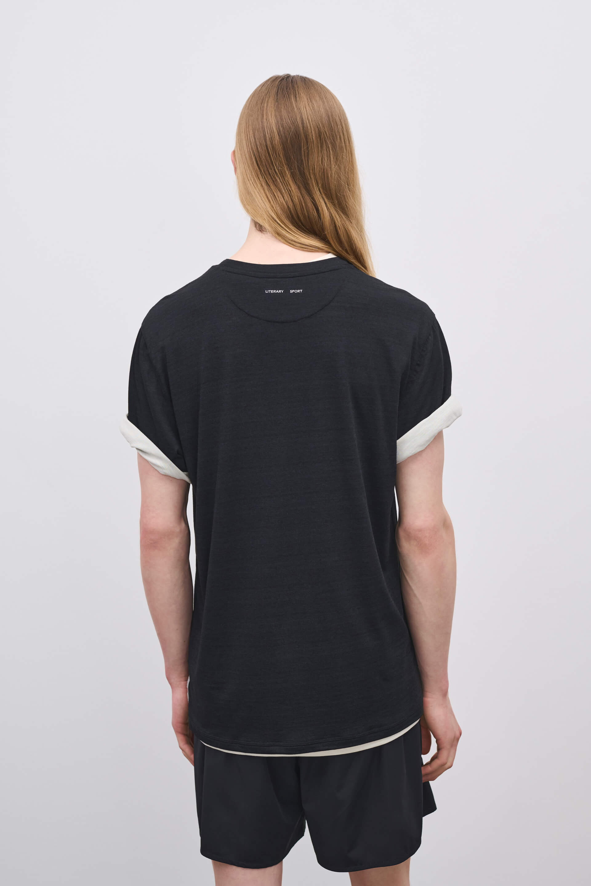 Literary Sport | James Mens Running T-Shirt - Washed Black