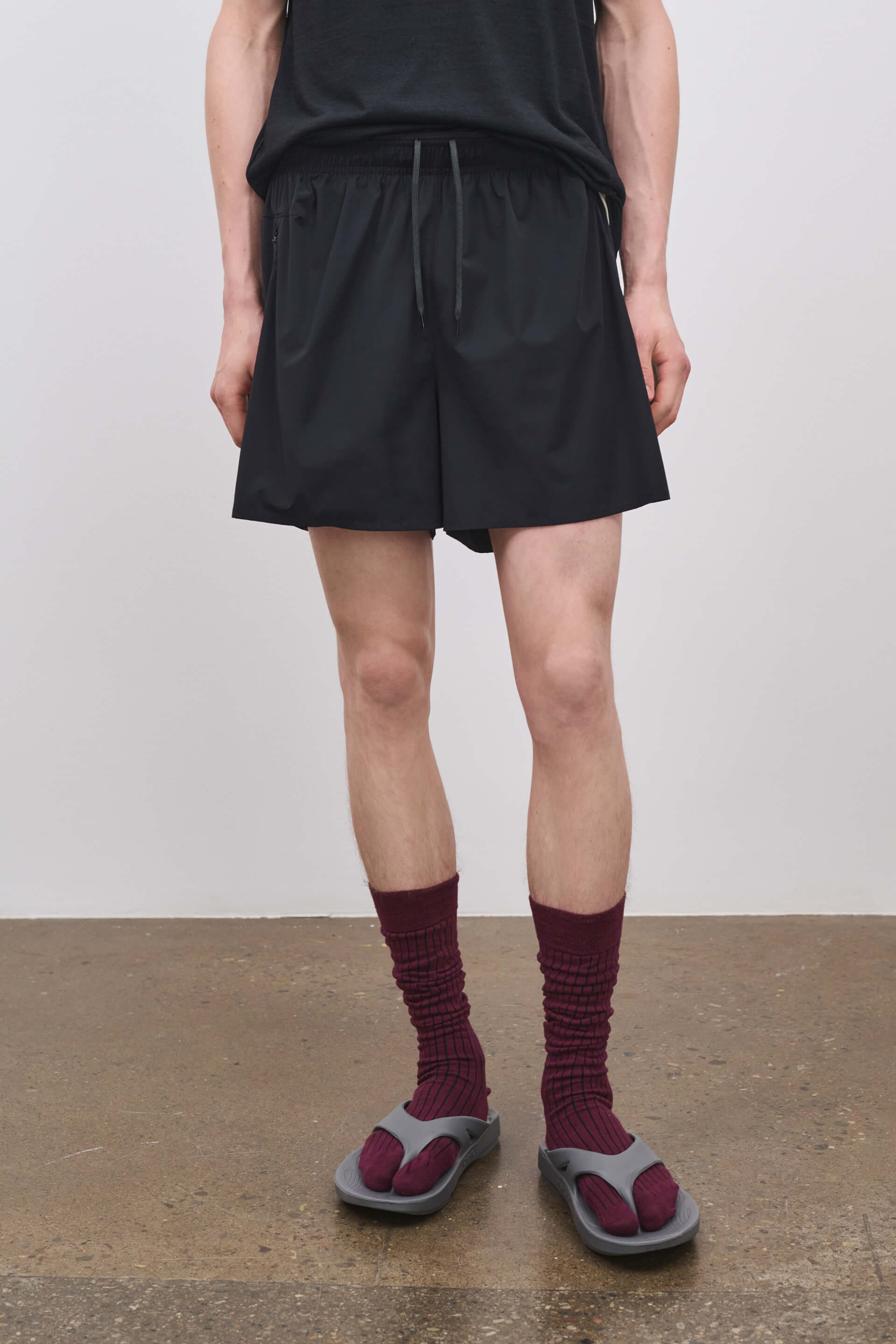 Literary Sport - Marcus Mens Running Short with Brief - Black