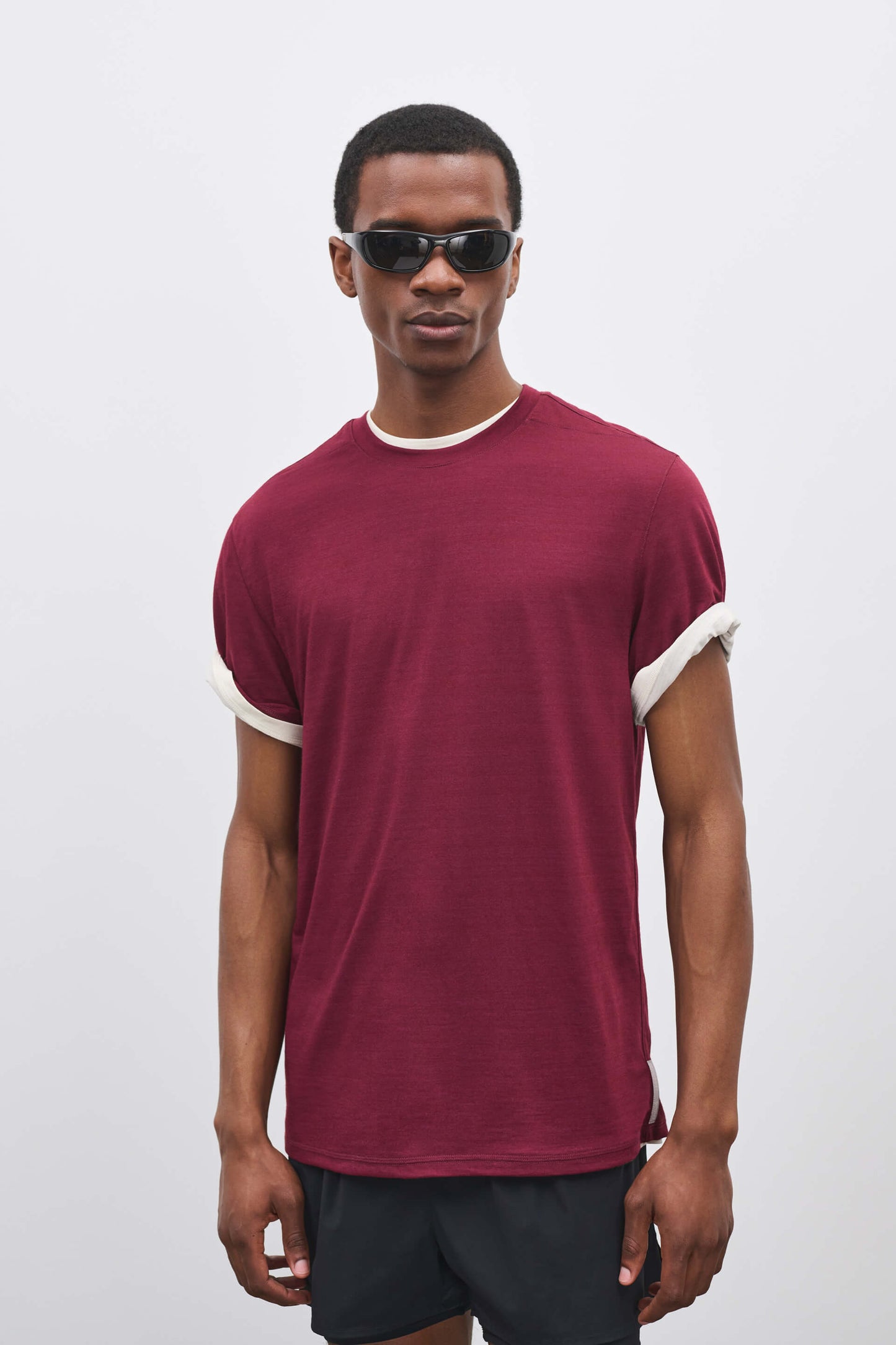Literary Sport | James Mens Running T-Shirt - Burgundy