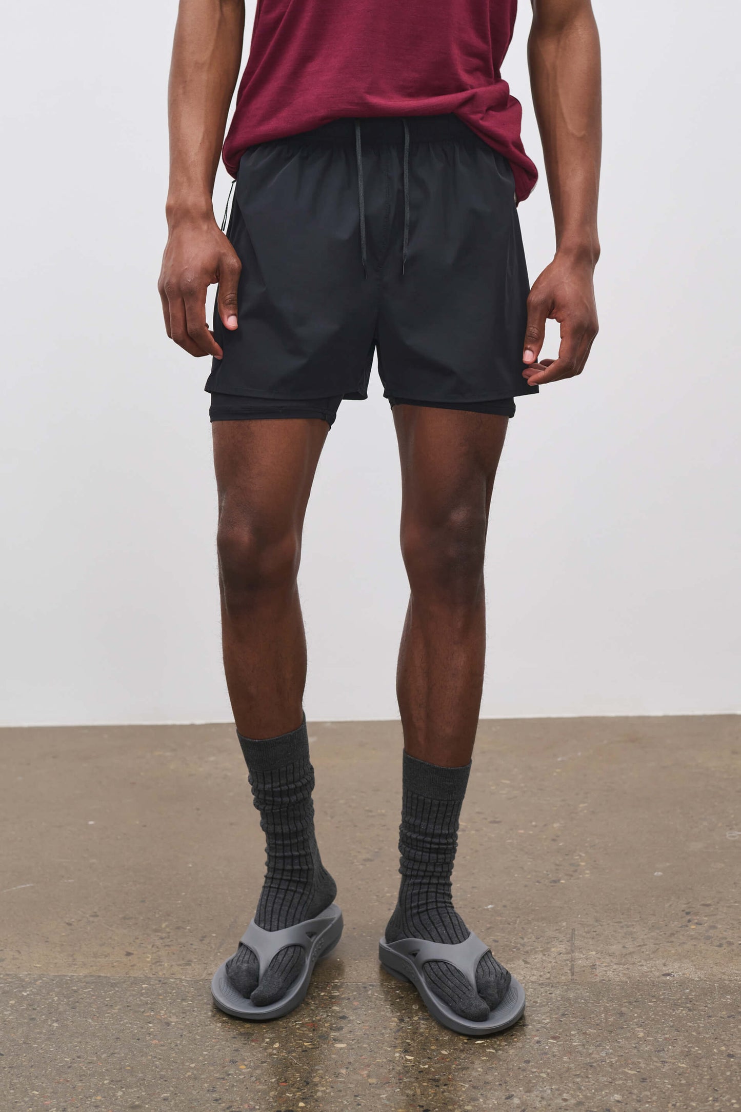 Literary Sport | Mens Myles Run Short with Liner in Black