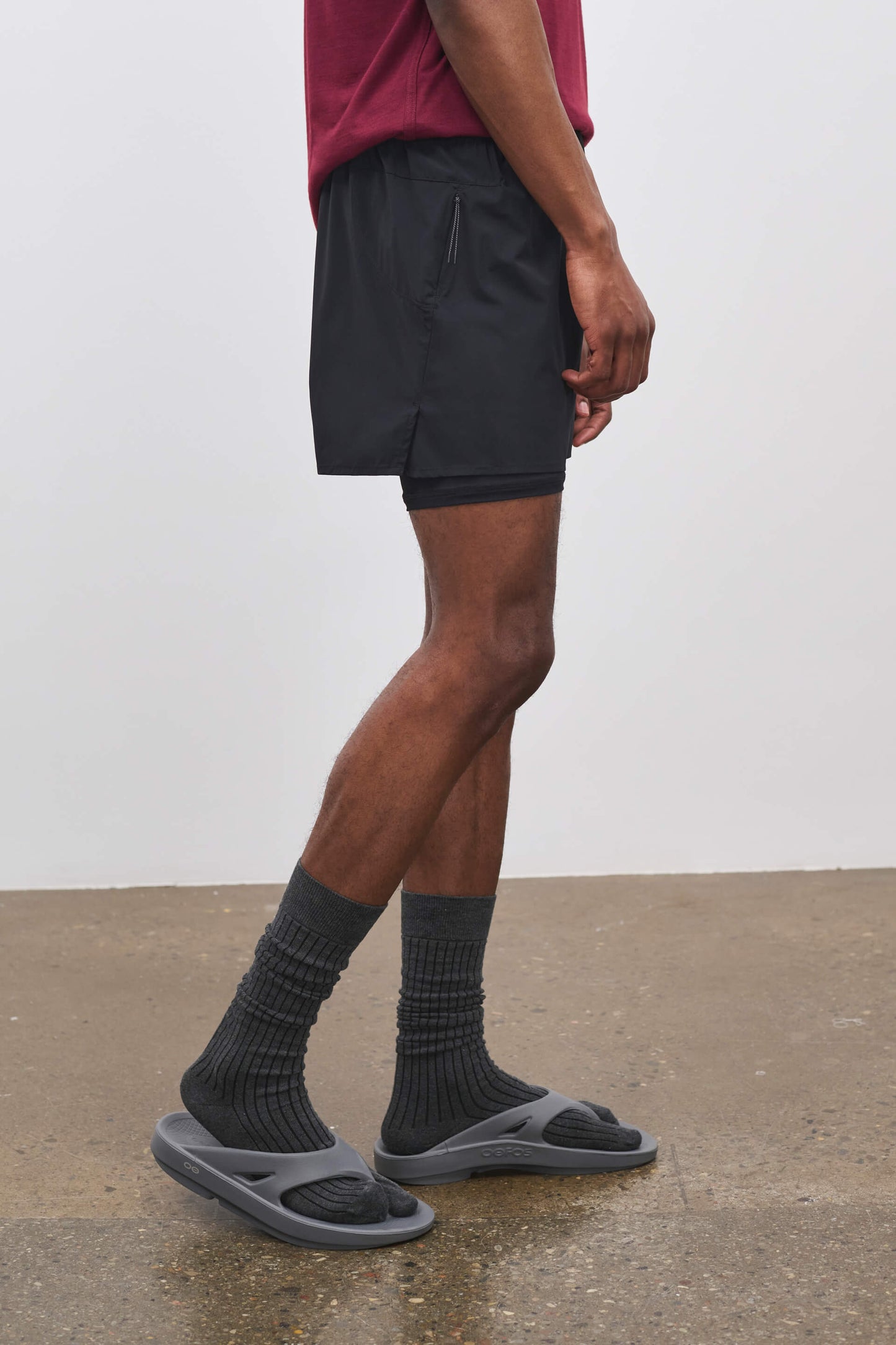 Literary Sport | Mens Myles Run Short with Liner in Black