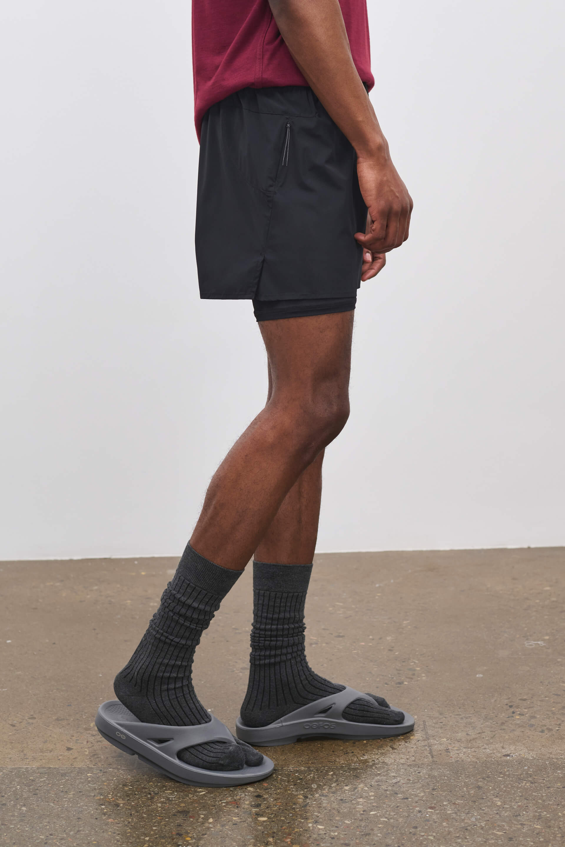 Literary Sport | Mens Myles Run Short with Liner in Black