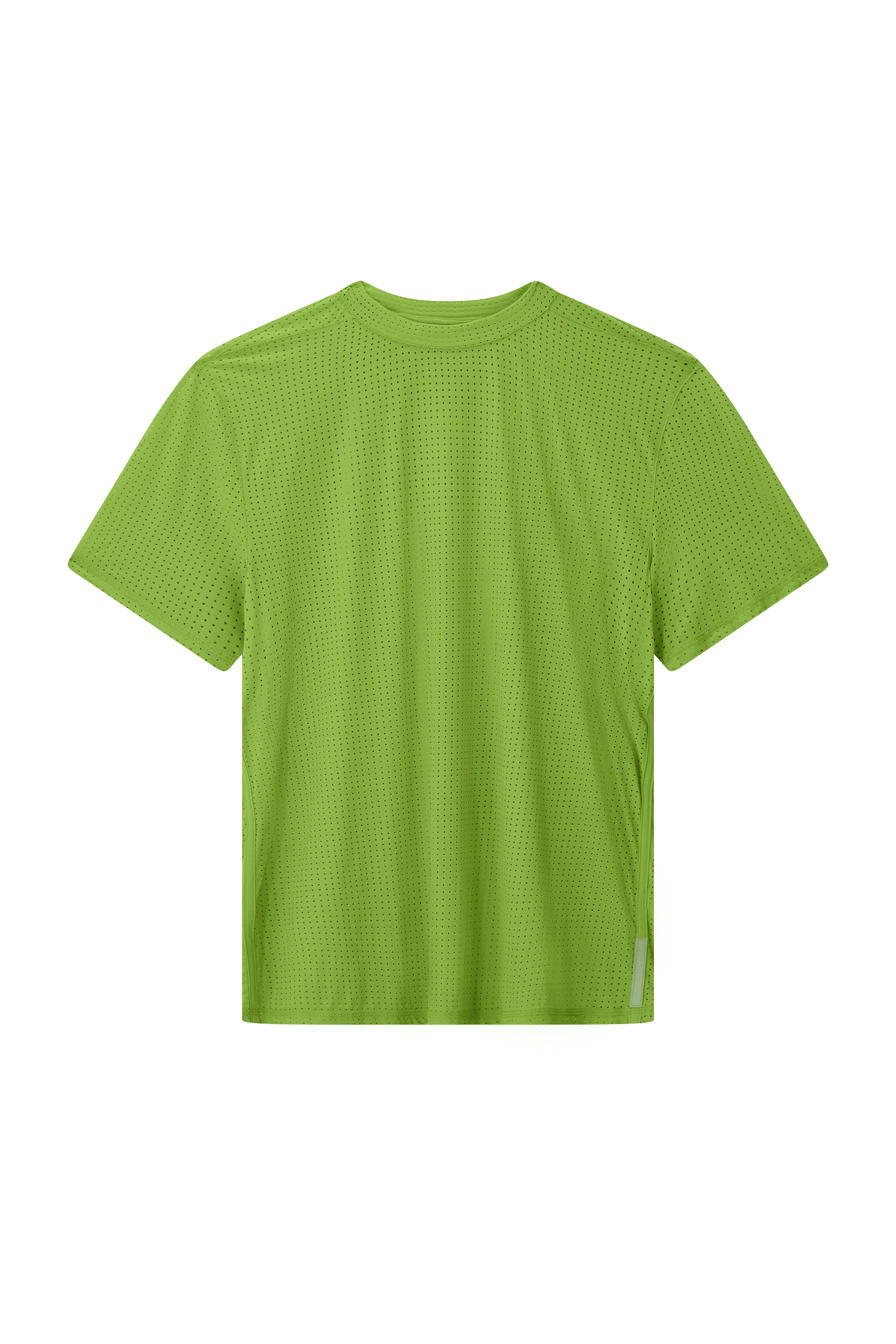 Literary Sport | Mens James Perforated Running T-Shirt in Verdant Green