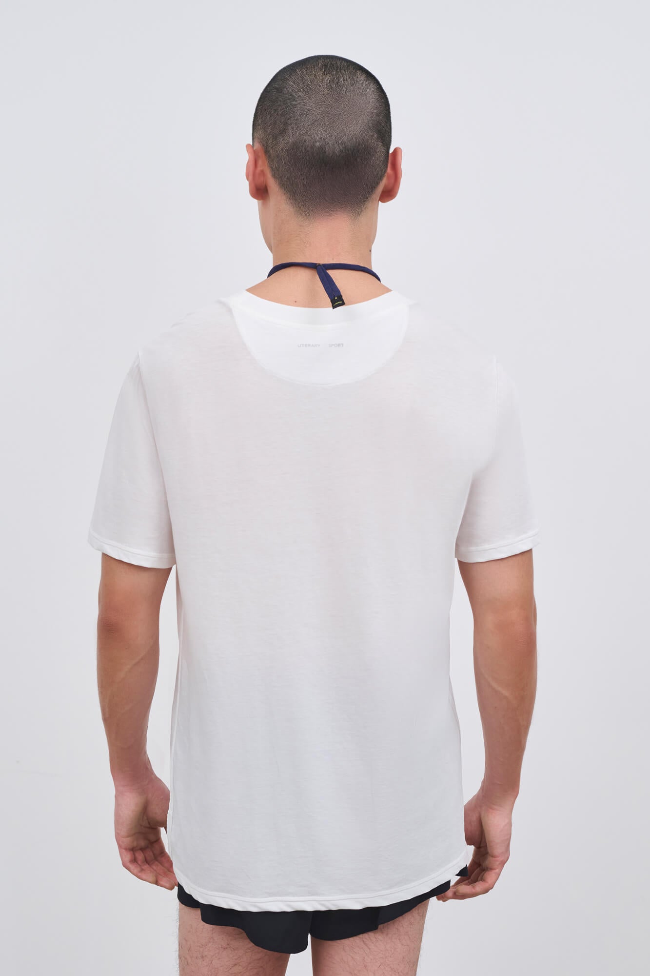 Literary Sport - Mens James Running T-Shirt in Lightweight Cotton - White