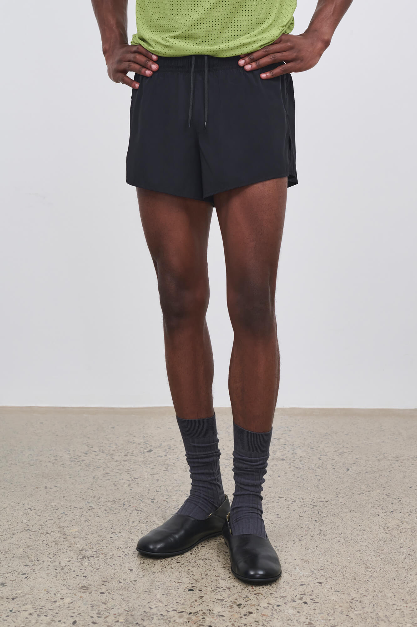 Literary Sport - Mens Morrison Run Short with Brief in Forma - Black