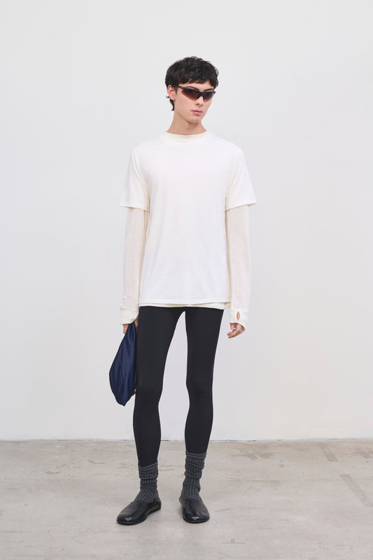 Literary Sport | James Mens Running T-Shirt - White Natural