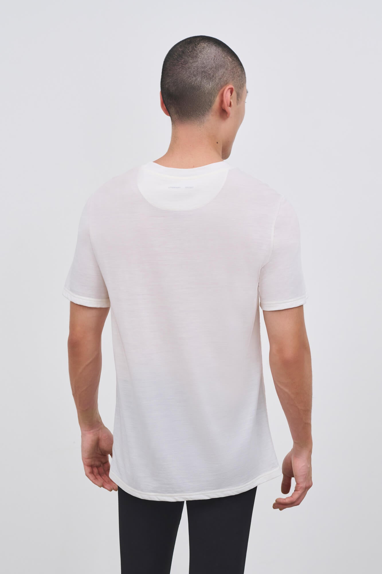 Literary Sport | James Mens Running T-Shirt - White Natural
