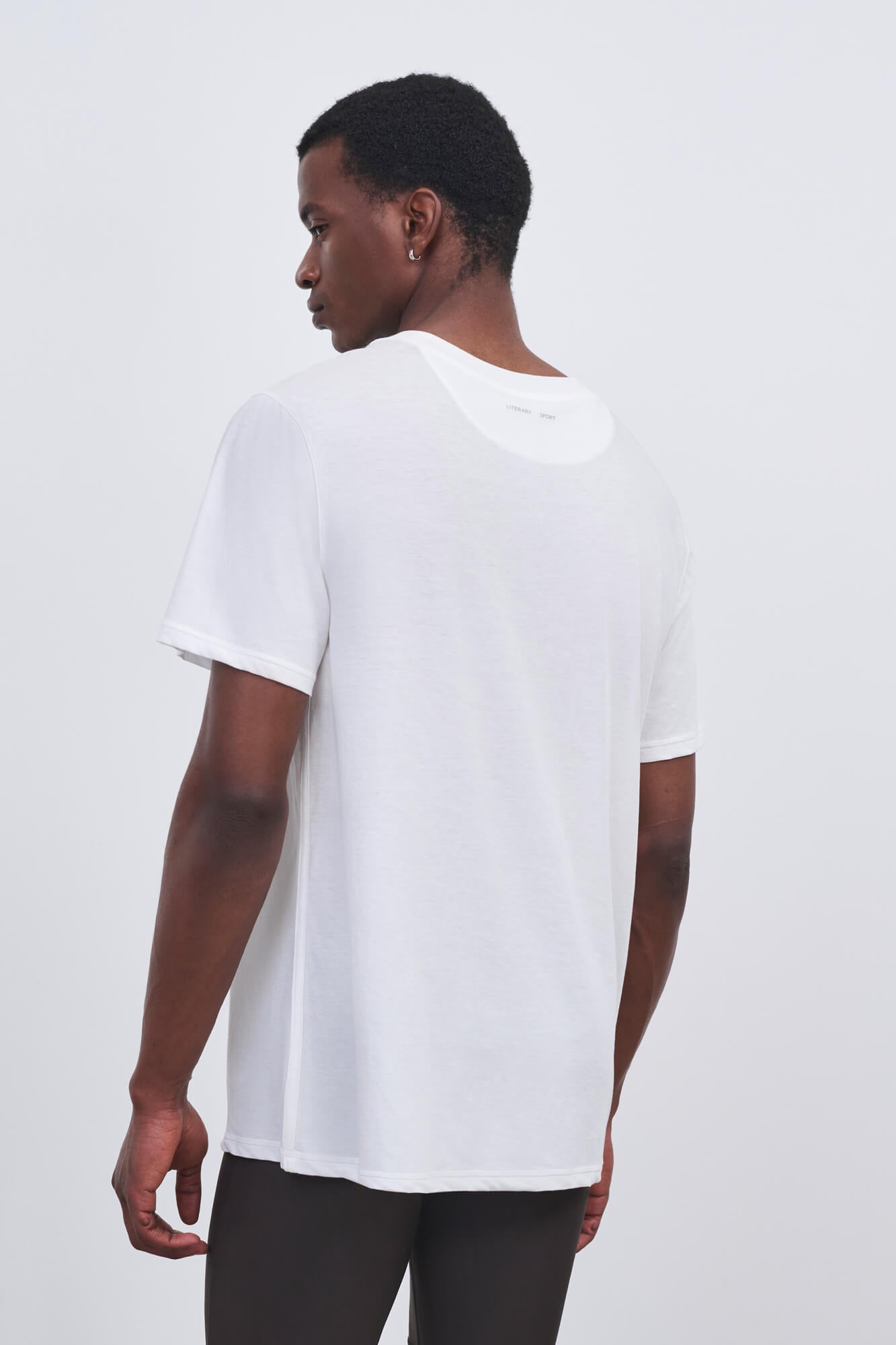 Literary Sport - Mens James Running T-Shirt in Lightweight Cotton - White