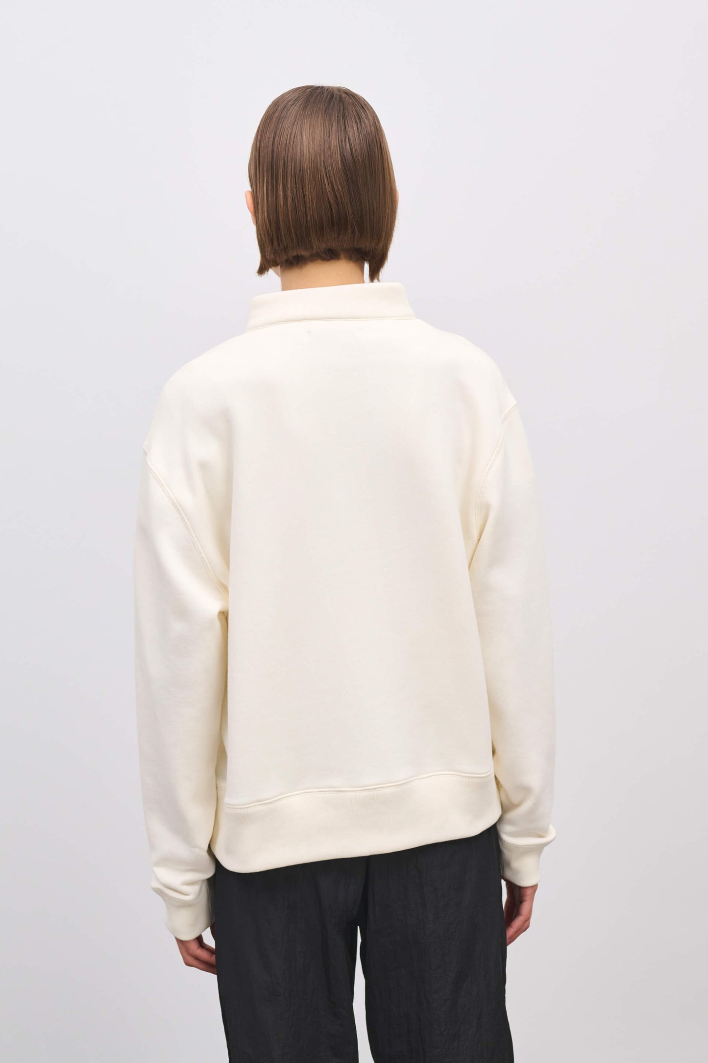 Literary Sport | Jane Womens Long Sleeve Quarter Zip Sweatshirt - Natural White