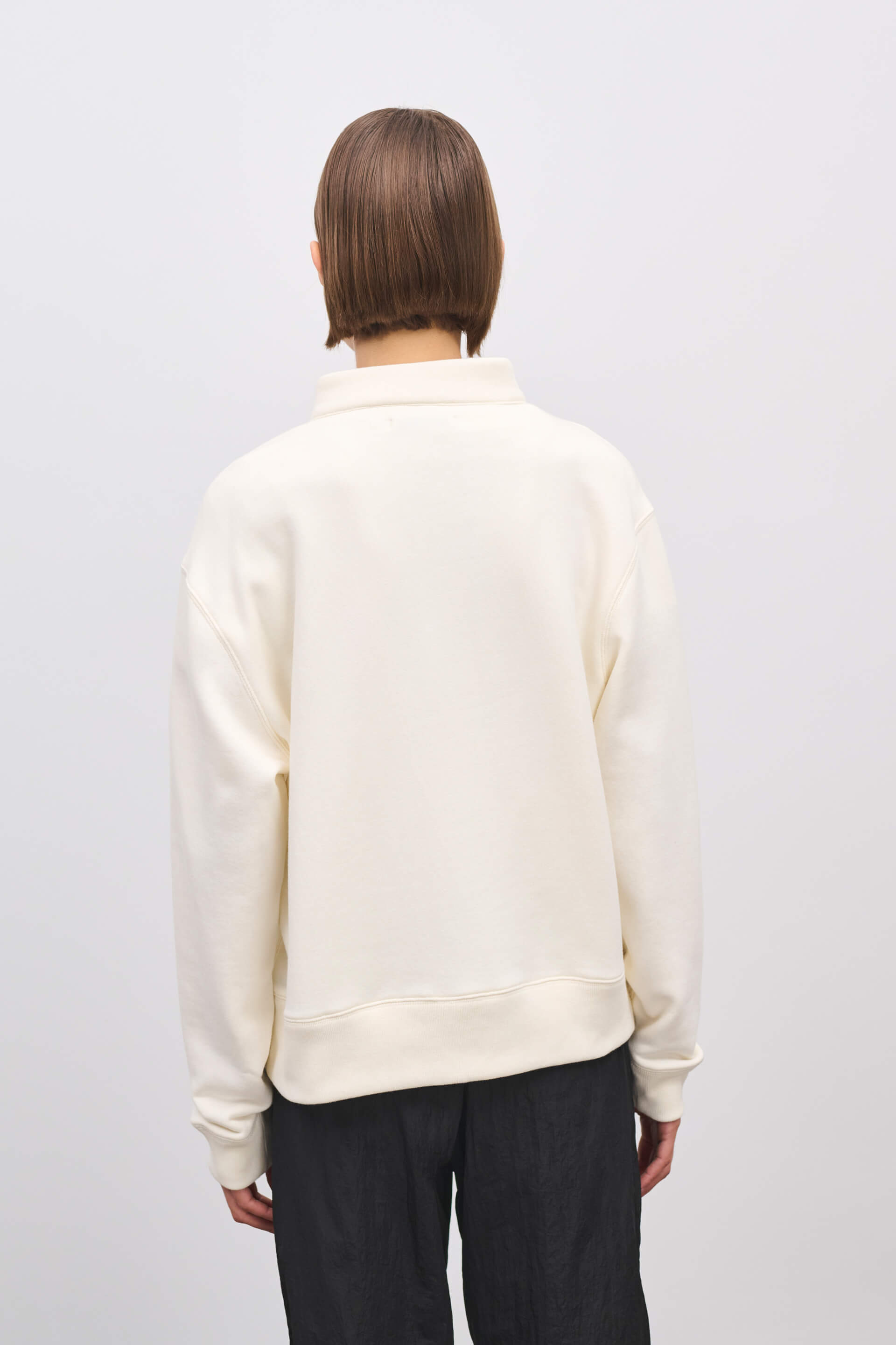 Literary Sport | Jane Womens Long Sleeve Quarter Zip Sweatshirt - Natural White