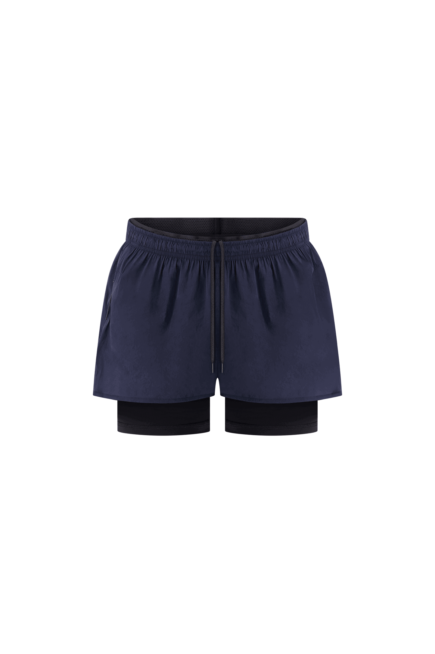 Literary Sport - Womens Joni Running Short with Black Brief - Navy Dark Blue