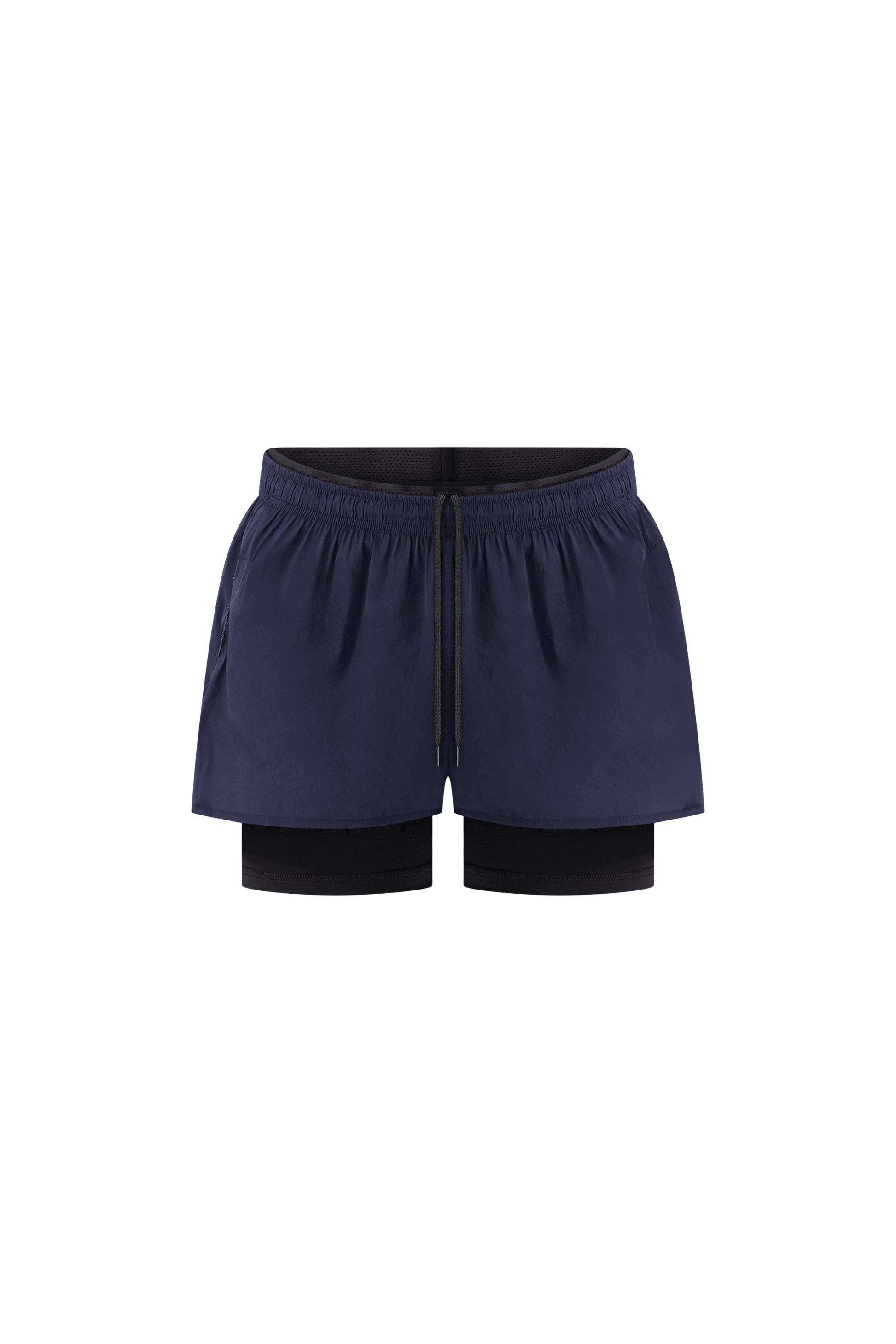 Literary Sport - Womens Joni Running Short with Black Brief - Navy Dark Blue