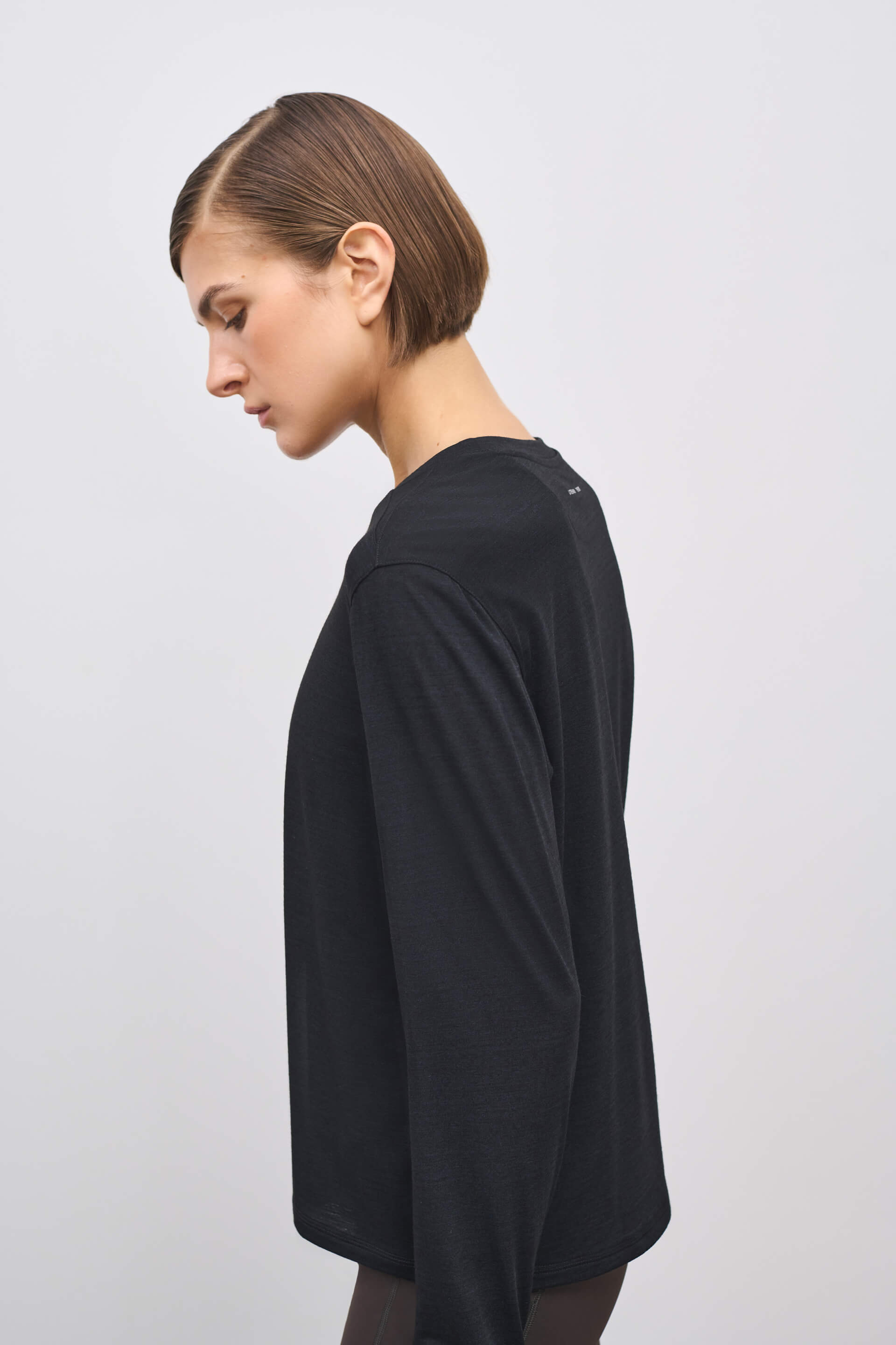 Literary Sport | Joy Womens Long Sleeve Running T-Shirt - Washed Black