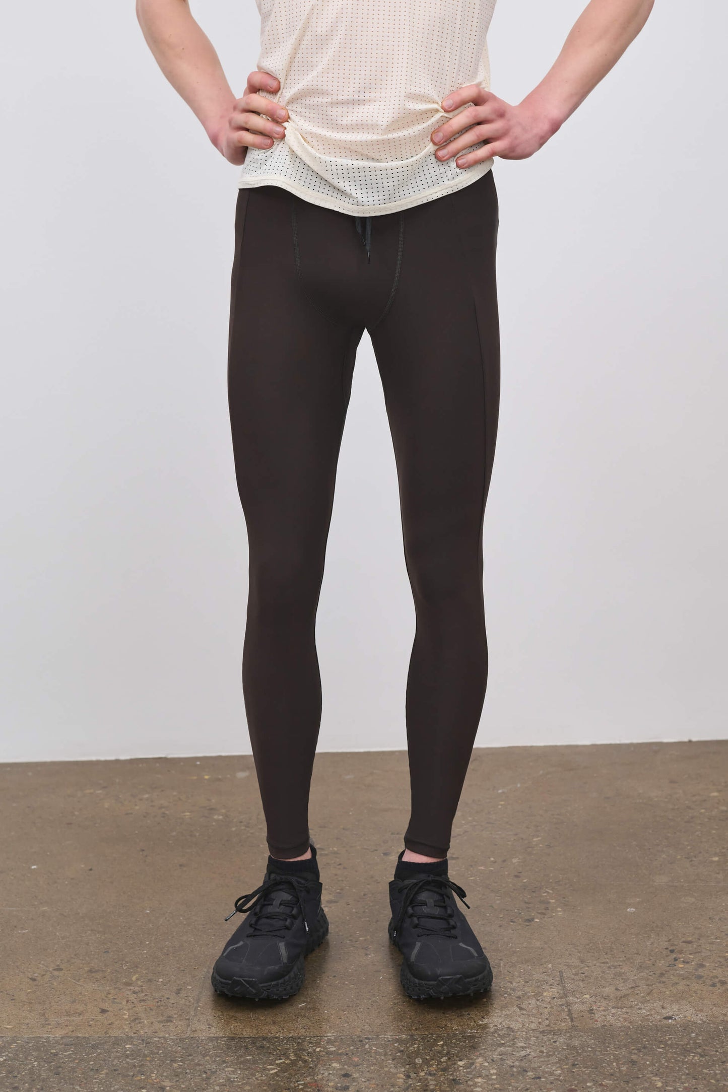 Literary Sport | Mens Mare Full Length Running Tights in Ash