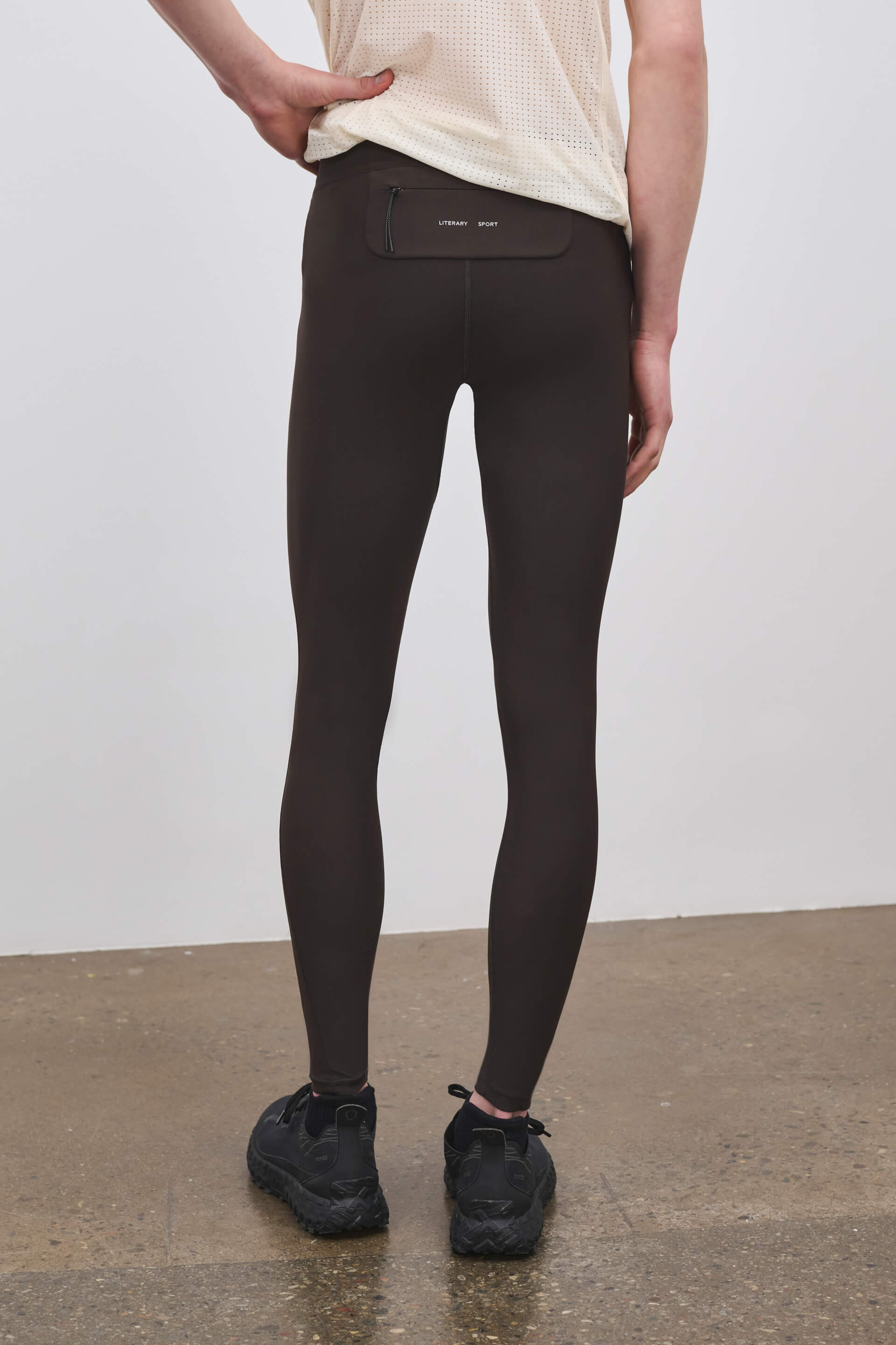 Literary Sport | Mens Mare Full Length Running Tights in Ash